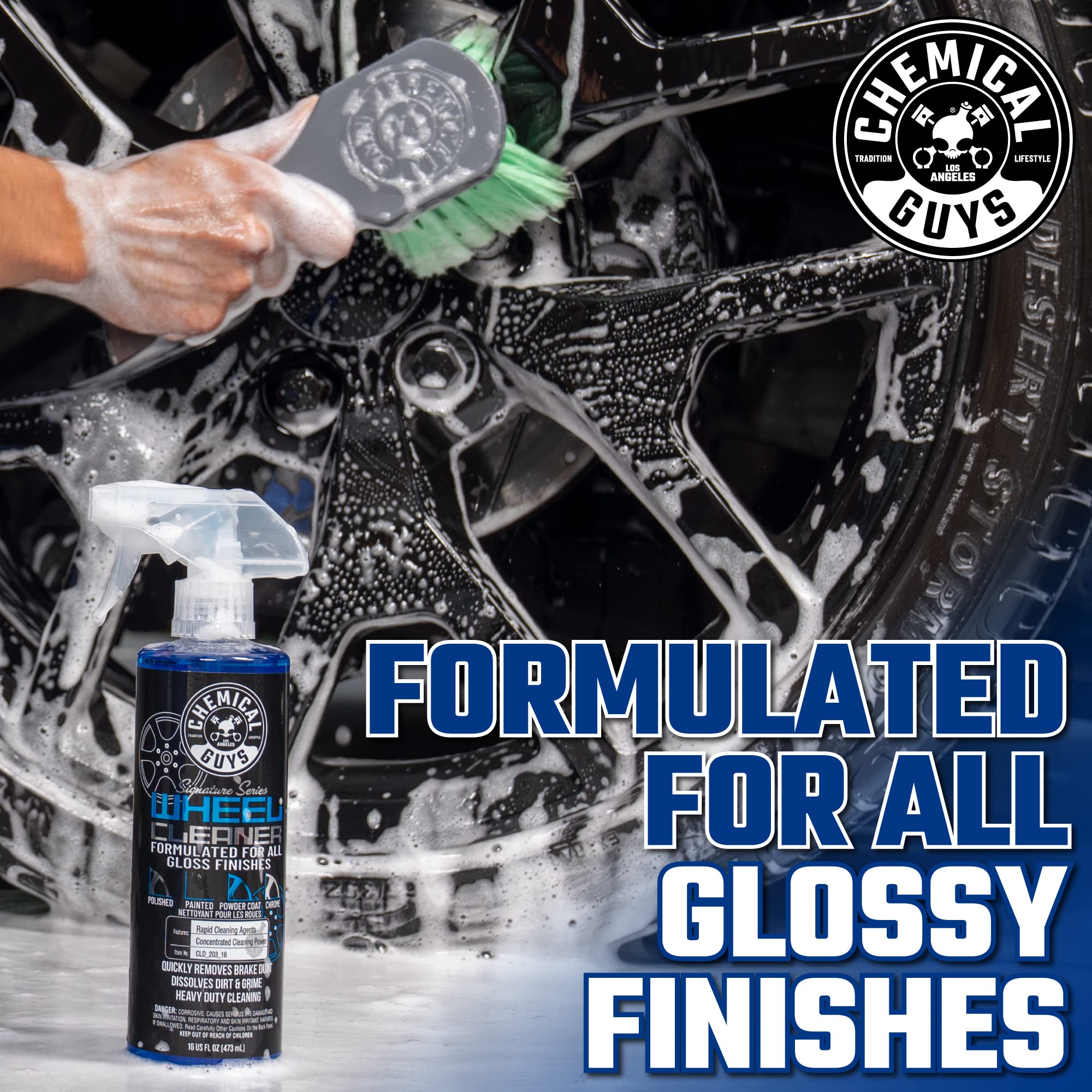 Chemical Guys Signature Series CLD_203 Wheel Cleaner, Formated For All Gloss Finishes, Safe for Cars, Trucks, SUVs, Motorcycles, RVs & More 128 fl oz (1 Gallon)