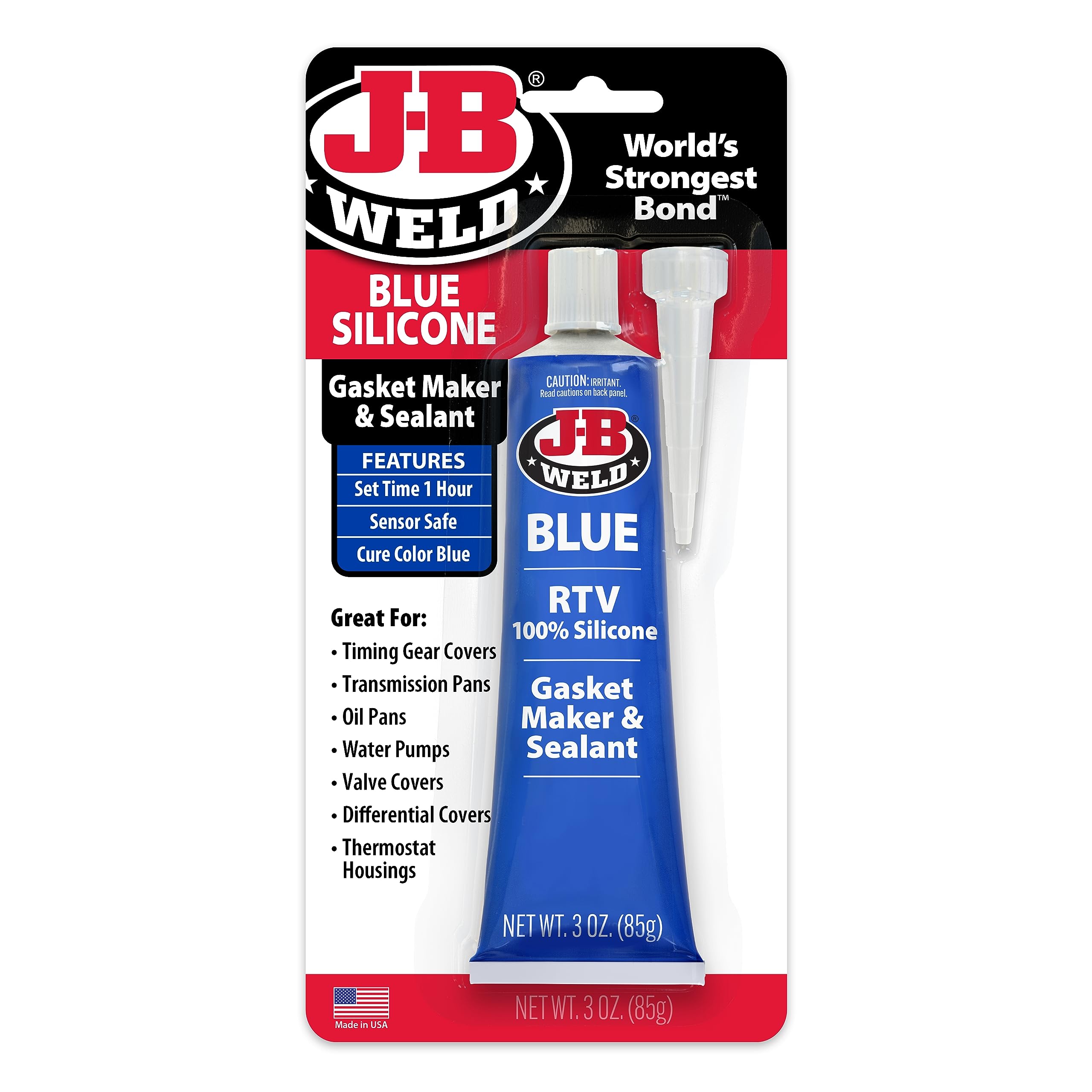 RTV Silicone Gasket Maker and Sealant J-B Weld 31316 - 3 oz. - Blue