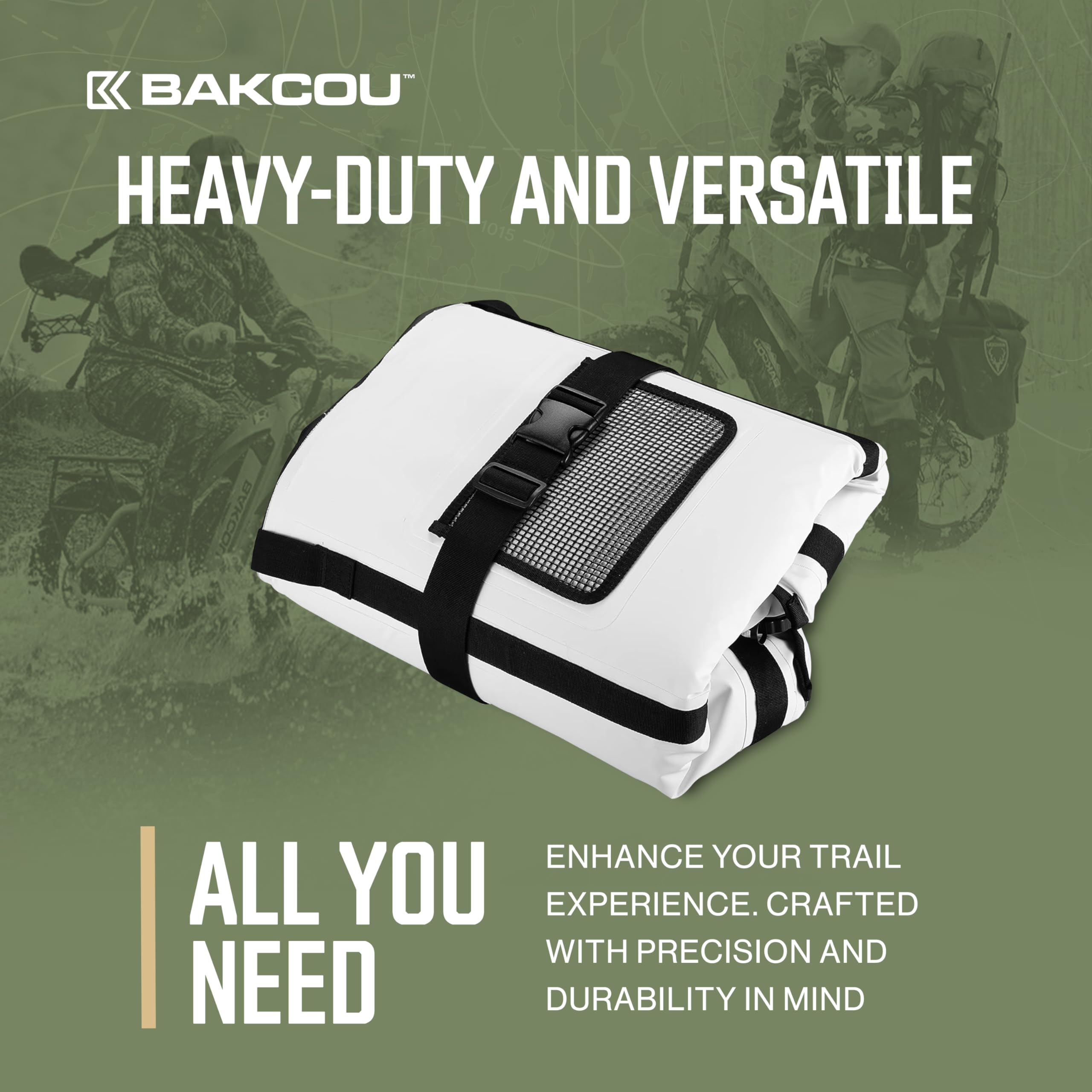 Bakcou - Game or Insulated Gear Bag - Harvest Hauler for eBike Trailer - Keeps Game Fresh, Compact and Portable - Waterproof Cooler Bag - 48 Inch