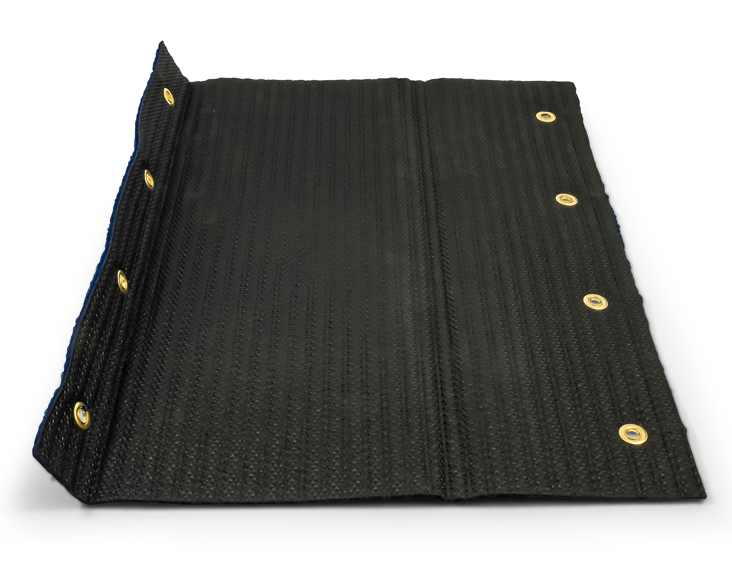 Camco Double Ribbed Wrap Around Step Rug | Easy Install | Easy to Clean | Blue (42954)