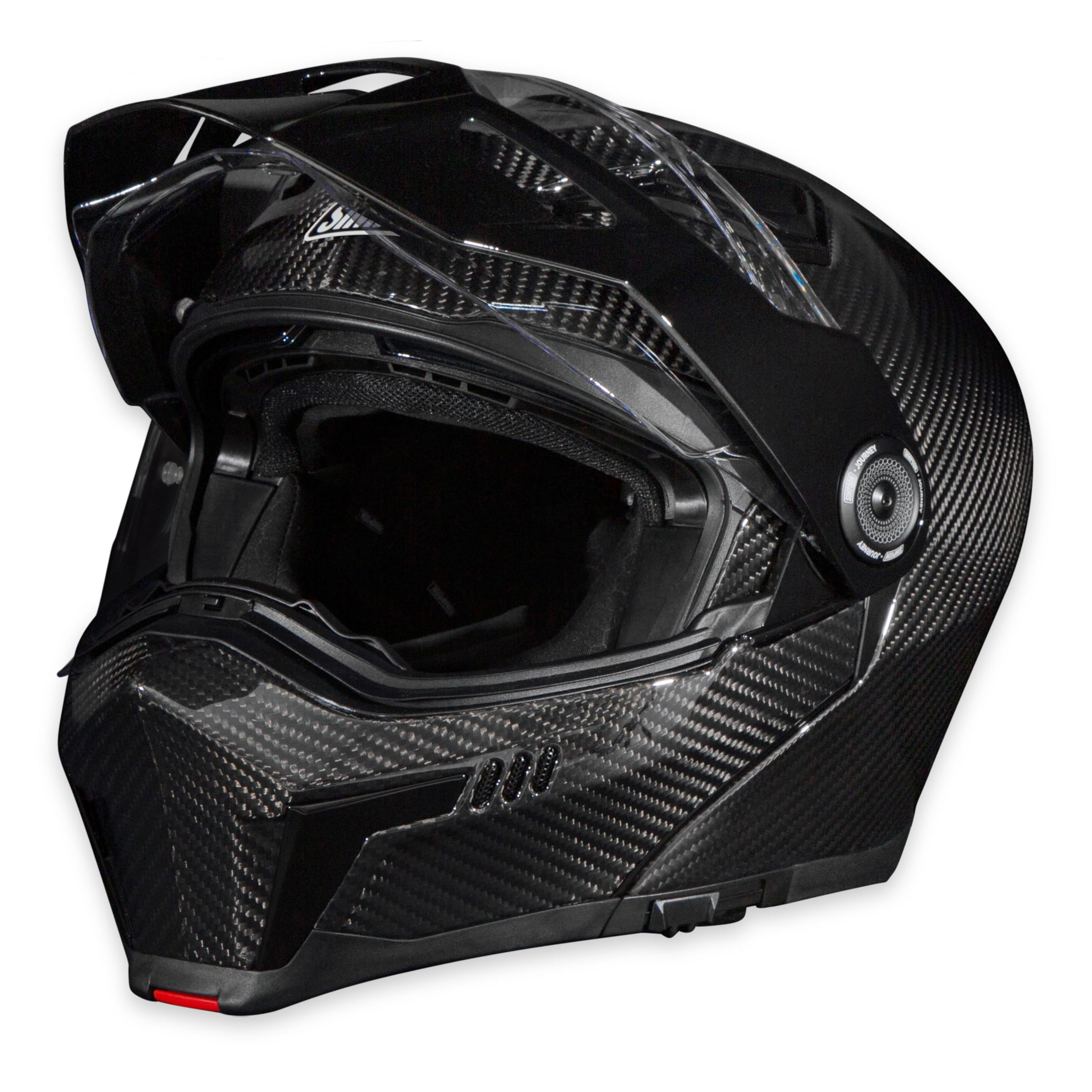Journey Simpson Bandit Motorcycle Helmet - Carbon - 2XL | Off Road Dirt Bike UTV Motocross ATV | Modular Full-Face Flip Up | Clear Pinlock Anti-Fog Visor Shield | DOT ECE Certified (JBC2X)