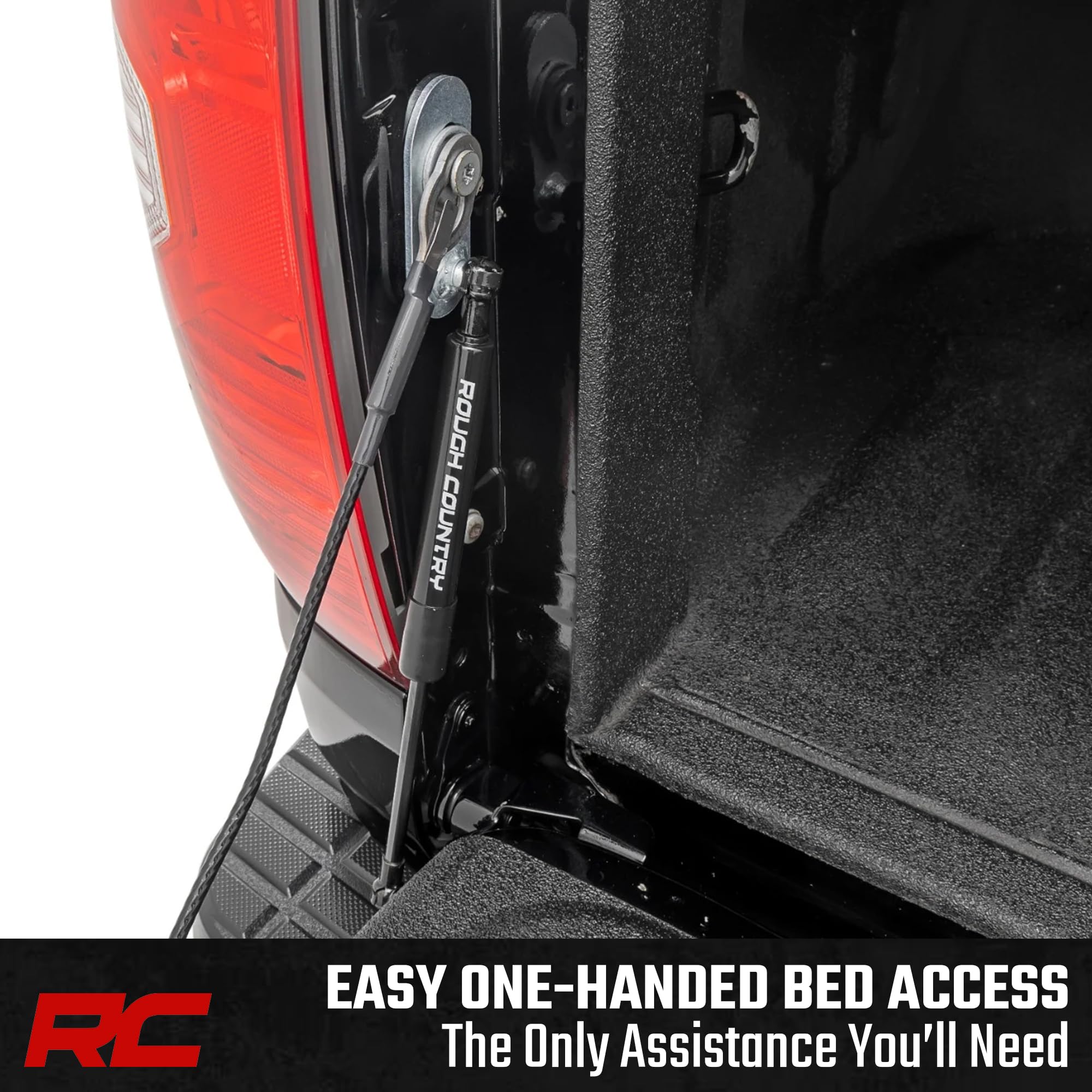 Rough Country Tailgate Assist Hydraulic for Toyota Tundra (2007-2021) - Driver-Side, Slow-Release Damper