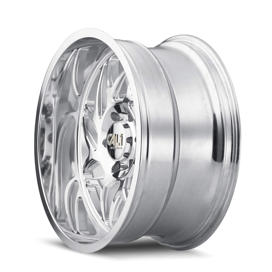GEMINI-9112 CALI OFF-ROAD Milled, Milled Lip, Milled Spokes Wheel with Polished (20 x 10. inches /0 x 0 inches, -25 mm Offset)