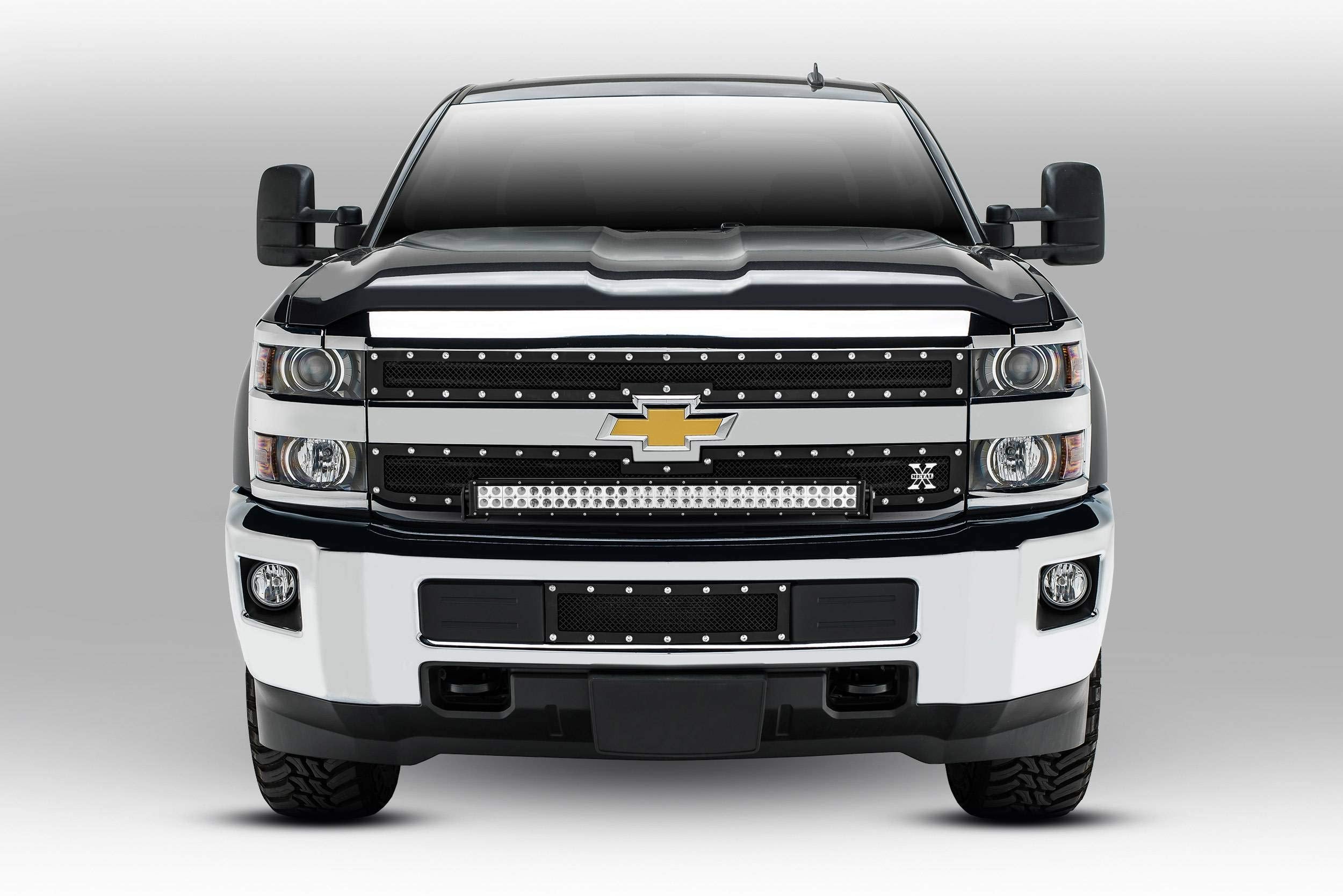 ZROADZ Black Front Bumper LED Bracket 2015-2016 CHEVROLET SILVERADO Z321221 2500/3500