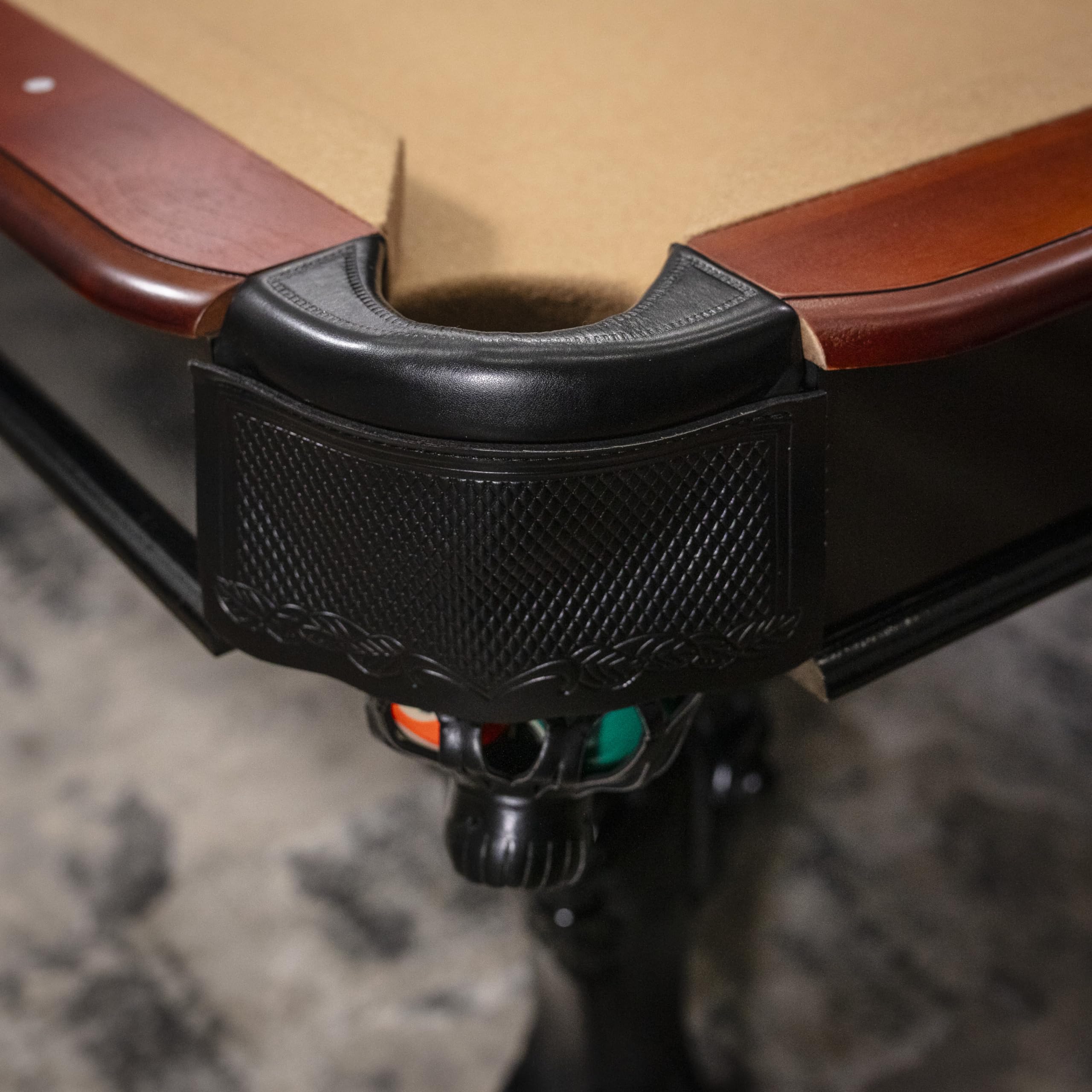 Covington Minnesota Fats 8' Billiard Table with Carved Solid-Wood Legs and Antiqued Wood Finish