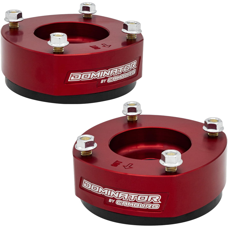 SUSPENSION DOMINATOR BY CAMBURG: 1.5" Lift Kit, 6061-T6 Billet Aluminum, Red Anodized, Compatible with 2WD/4WD 2022-2024 Toyota Tundra (Excludes TRD)