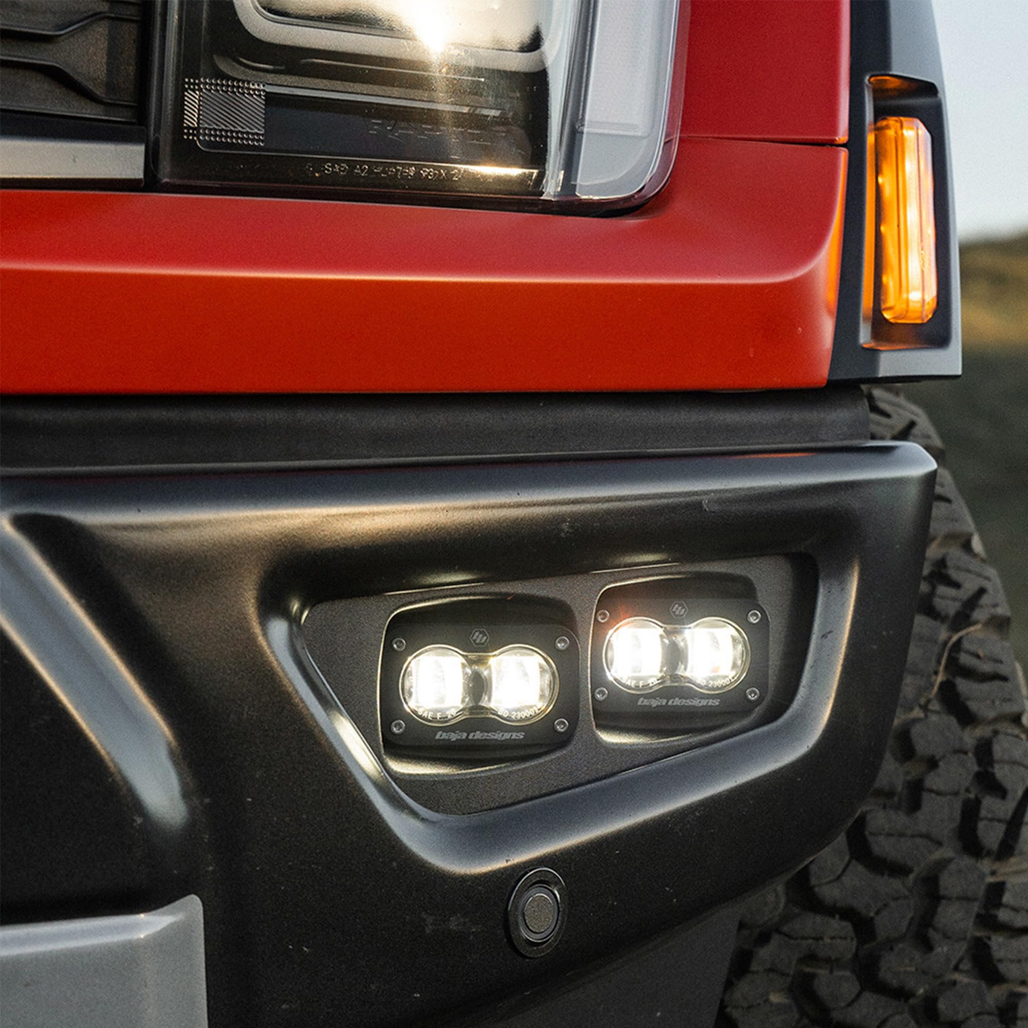 Baja Designs S2 LED Fog Pocket Light Kit SAE for Ford Raptor 2021+ Truck