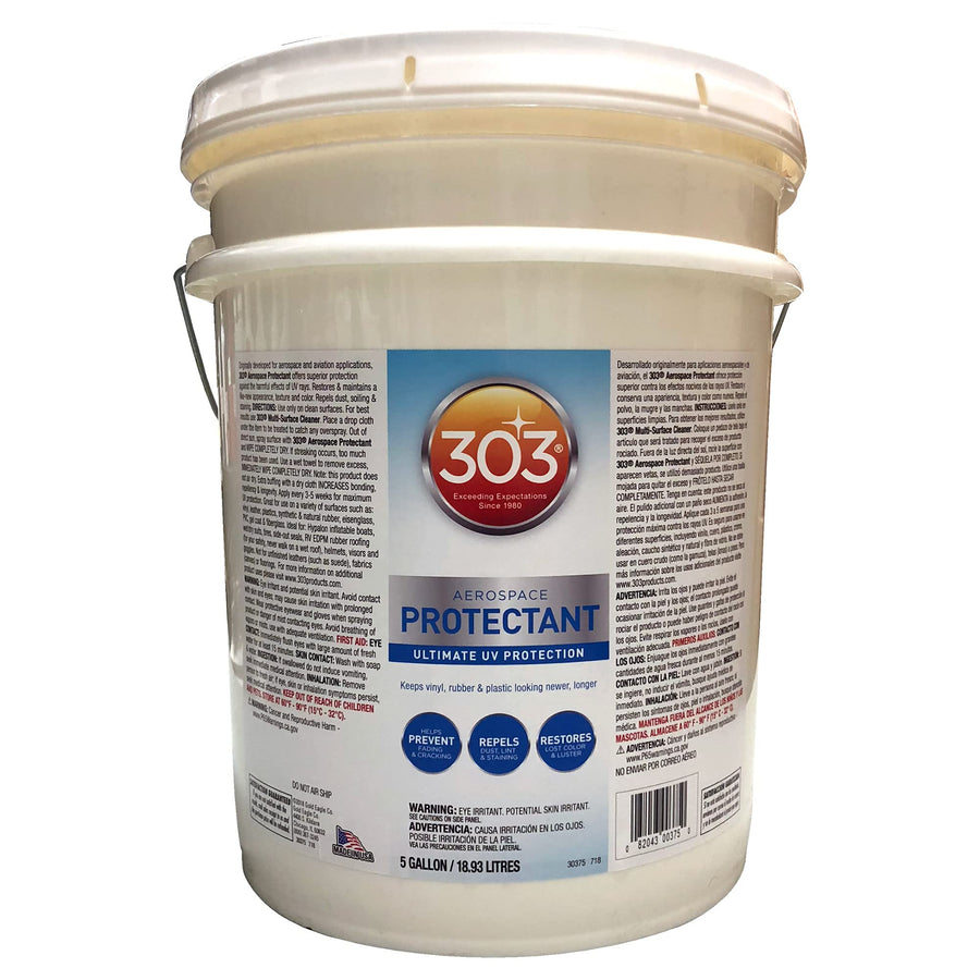 Aerospace Protectant 303 Products – UV Protection – Repels Dust, Dirt, & Staining – Smooth Matte Finish – Restores Like-New Appearance – 5 Gallons (30375)