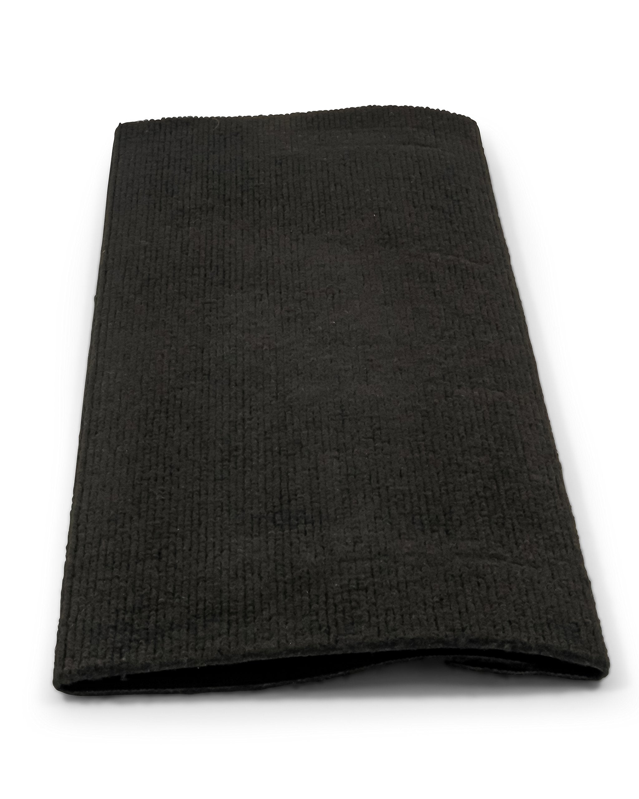 Premium Camco 42909 Wrap Around Black RV Step Rug (100% Polyester (22" x 23"))