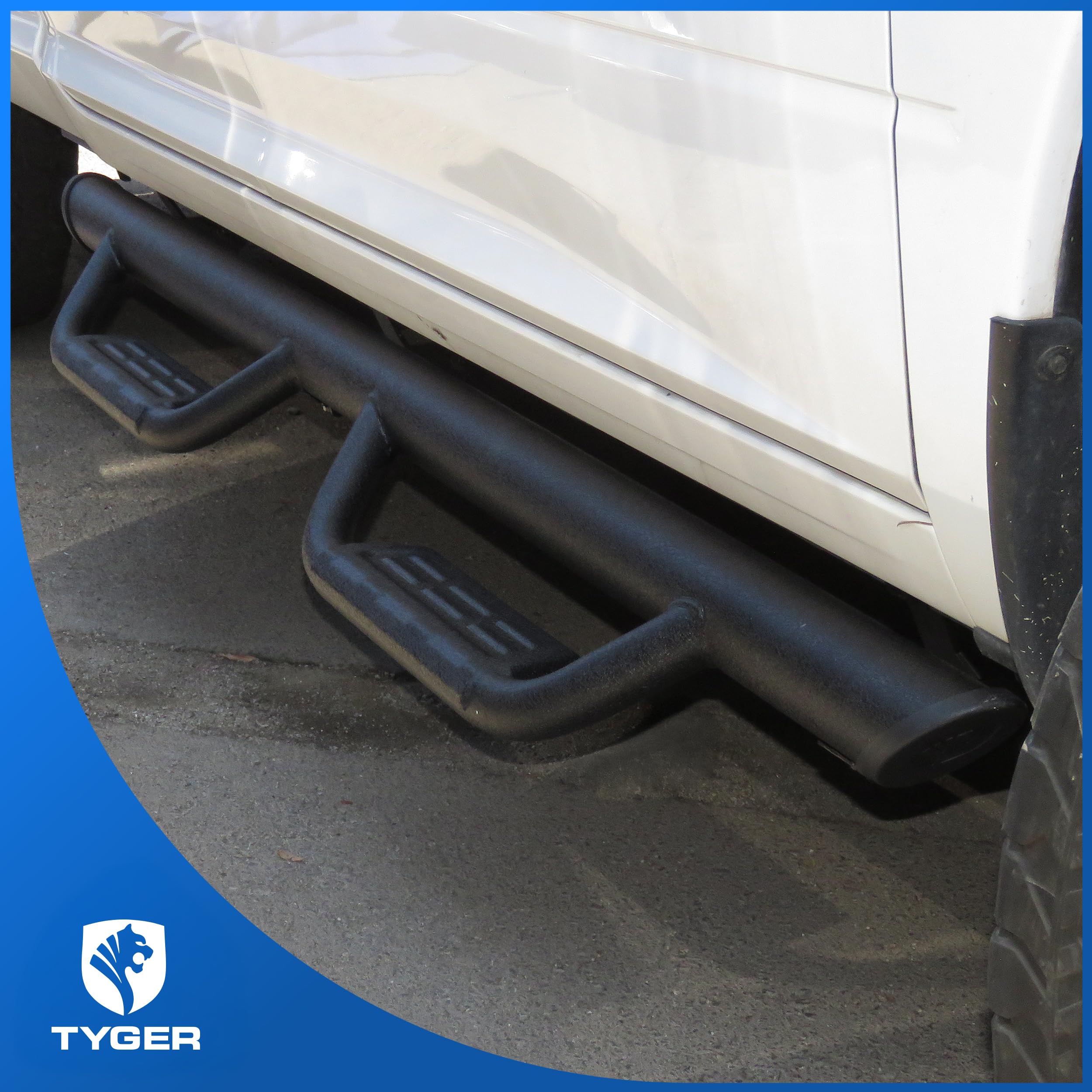 Tyger Auto Running Boards Tyger Access Compatible with 2009-2018 Dodge Ram 1500; 2019-2024 Classic | Quad Cab | TG-AS2D24038 | Textured Black Drop Step Rail