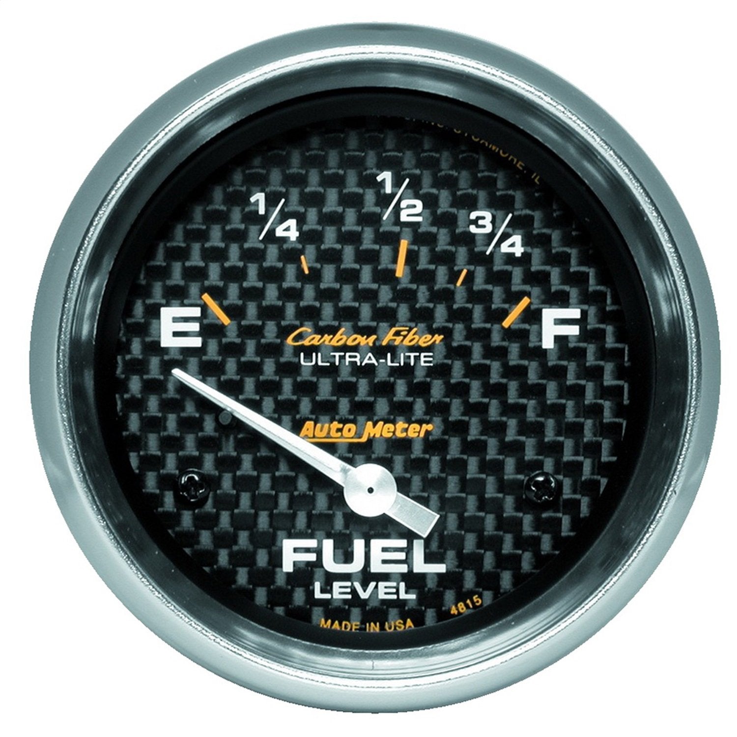 Auto Meter Carbon Fiber 4815 Electric Fuel Level Gauge