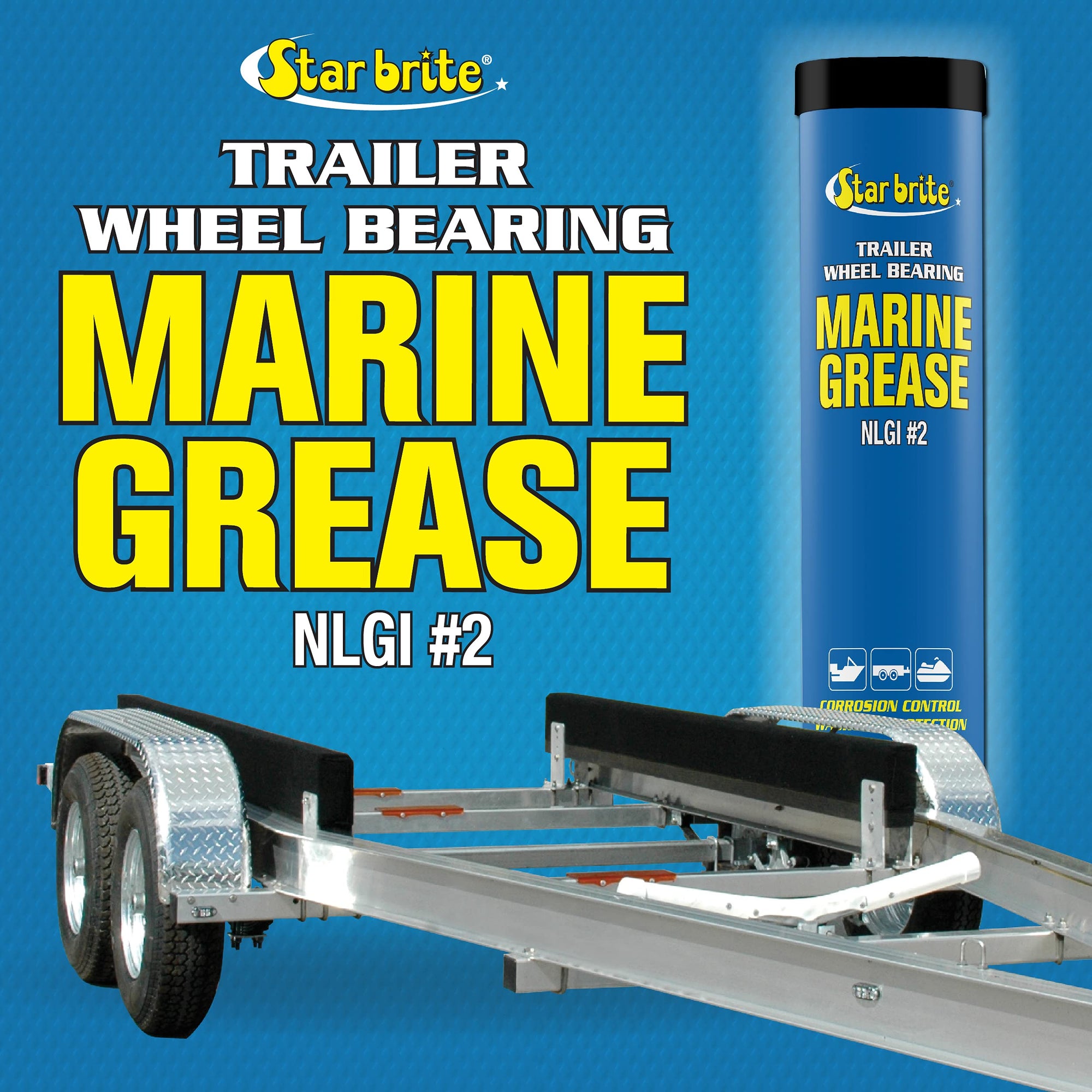 Marine Grade STAR BRITE Wheel Bearing Grease - Ideal for Boat Trailers, Water Pumps, Hinges, Pins, Winches, Anchor Chain Reels - 1 lb. (026016)