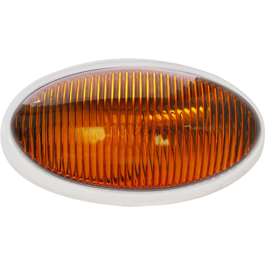Optronics Porchlight RVPL5AFS - Clear Oval, Yellow White Housing