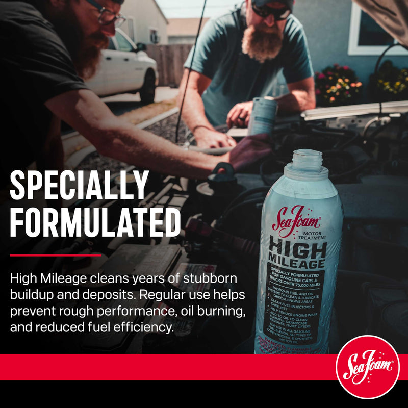 High Mileage Sea Foam Motor Treatment Gas & Oil Additive, HM16, 16 oz