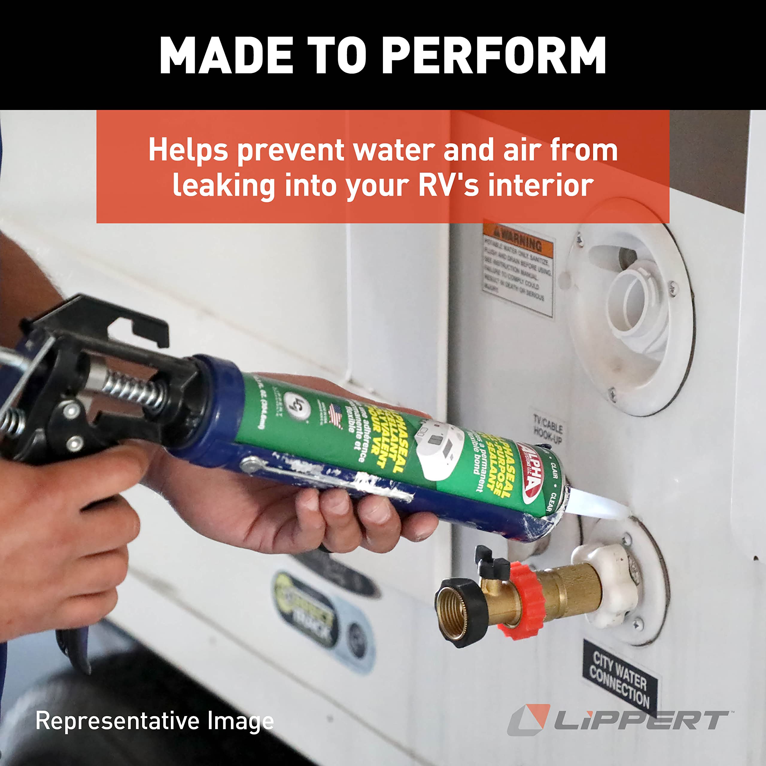 Self-Leveling Lap Sealant Lippert Components 1021 for 5th Wheel RVs, Travel Trailers and Motorhomes