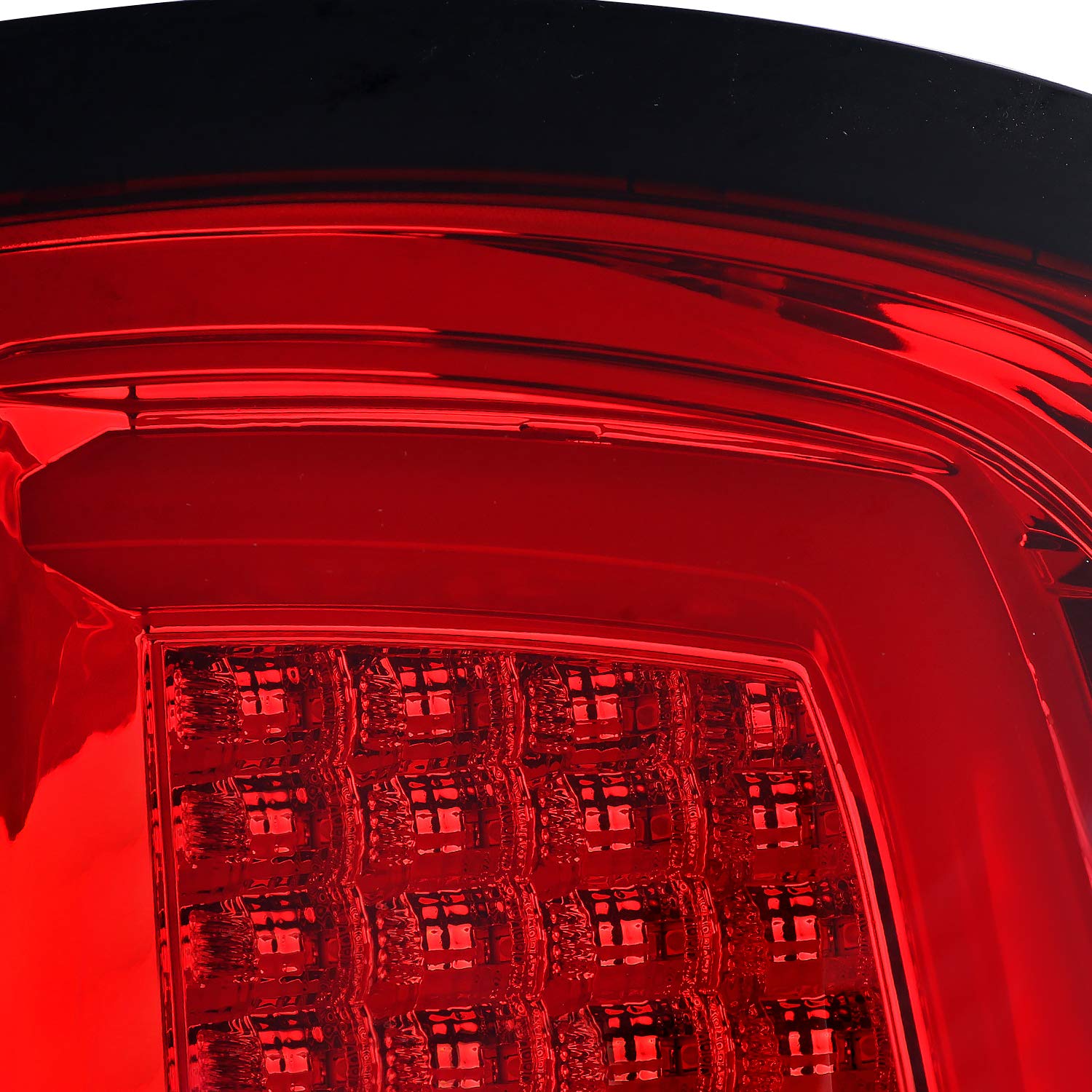 Red LED Tail Lights SPEC-D TUNING w/LED Light Bar Compatible with 2009-2018 Dodge Ram 1500, 2010-2018 Dodge Ram 2500/3500, Left + Right Pair Assembly