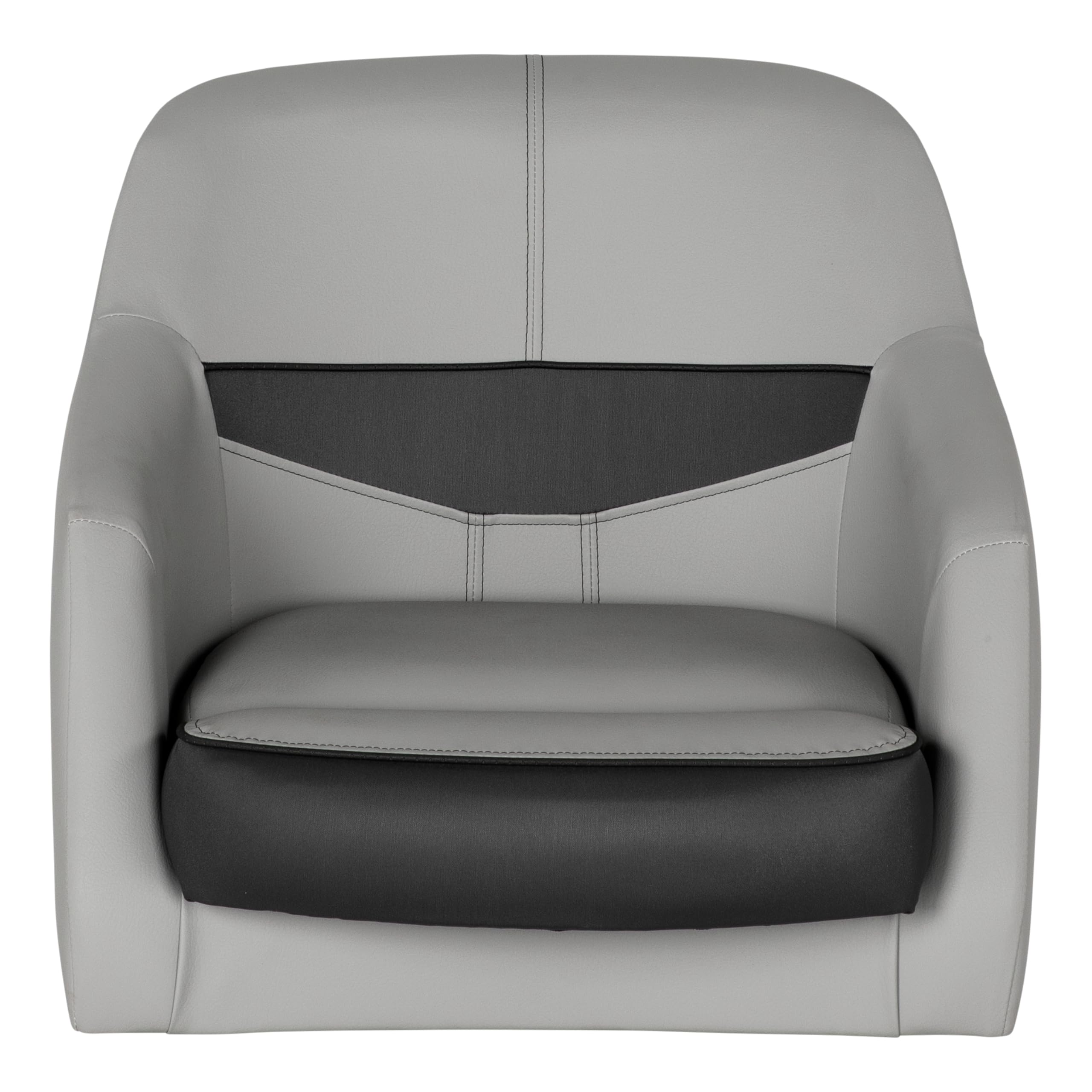 Lippert Pontoon Helm Seat, Rockport Series, Marine-Grade Vinyl, High-Density Foam, Easy Installation, Fits Most Pontoons, Compatible with most Captain’s Seat Pedestals, River Rock – 20221094134
