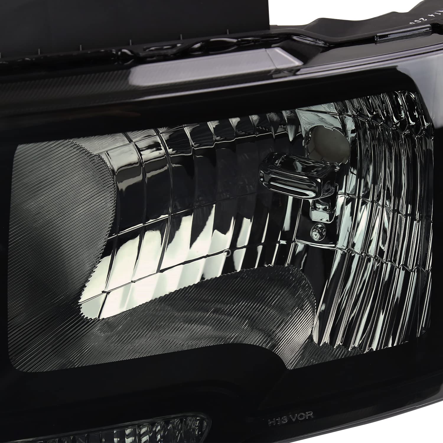 Black Smoke Headlights SPEC-D TUNING Compatible with 2009-2014 Ford F-150, Left + Right Pair Headlamps Assembly