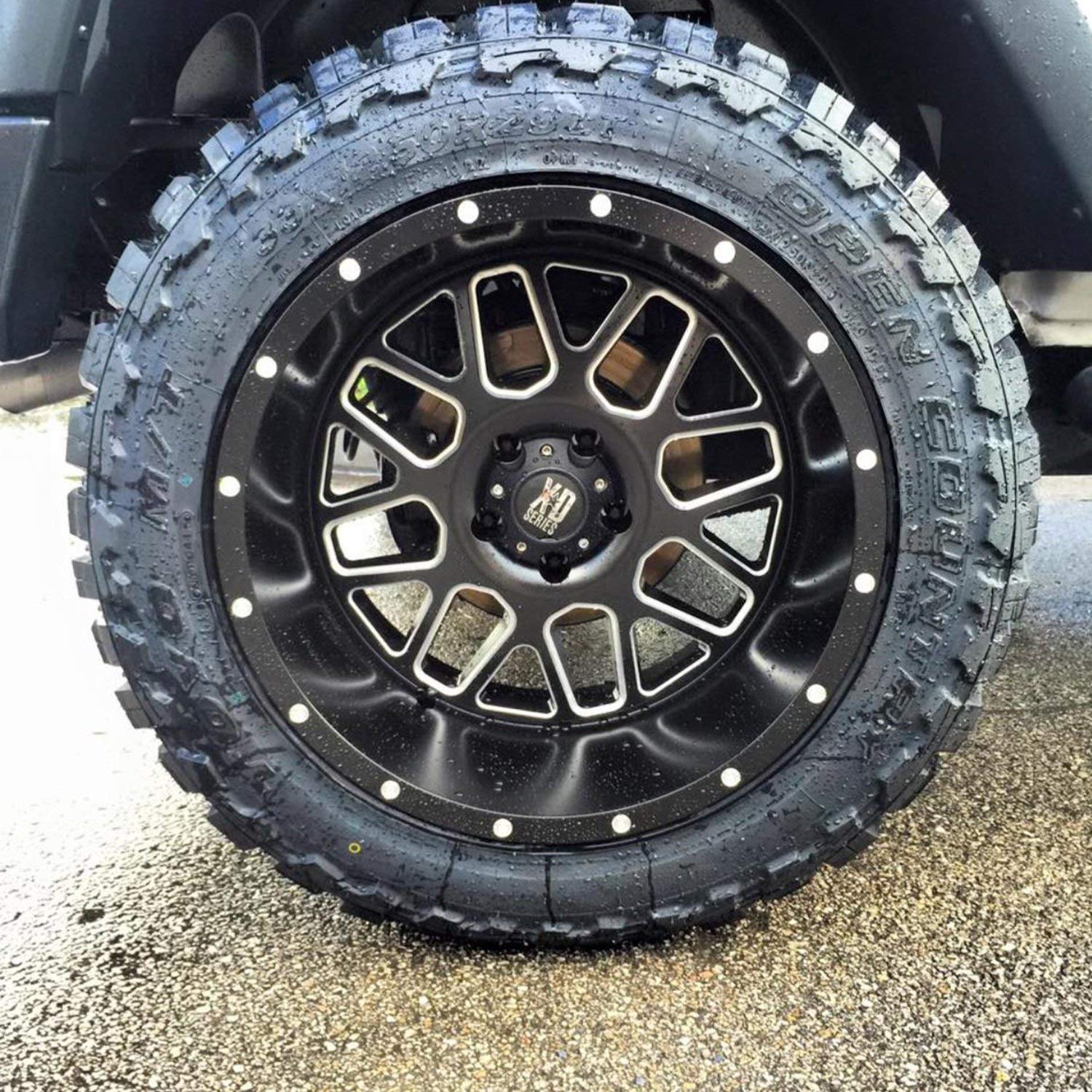 XD Wheels Xd820 Satin Black Milled Grenade Wheel with Alloy Steel (18 x 9. inches /8 x 125 mm, -12 mm Offset)