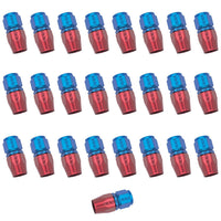 610028 Russell Full Flow Hose End, 25 Piece, -6 AN, Red/Blue, Straight