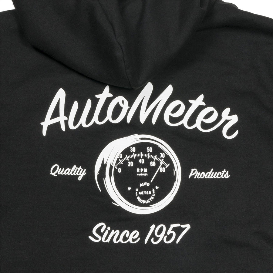 Zip Hoodie AutoMeter, Adult XXLarge, Black, 'Vintage'
