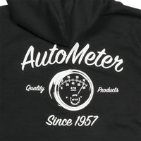 Zip Hoodie AutoMeter 0448M, Medium Adult, Black, Vintage