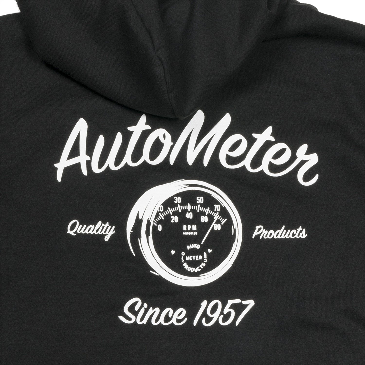 Zip Hoodie AutoMeter 0448M, Medium Adult, Black, Vintage