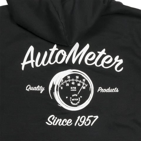 Zip Hoodie AutoMeter 0448M, Medium Adult, Black, Vintage