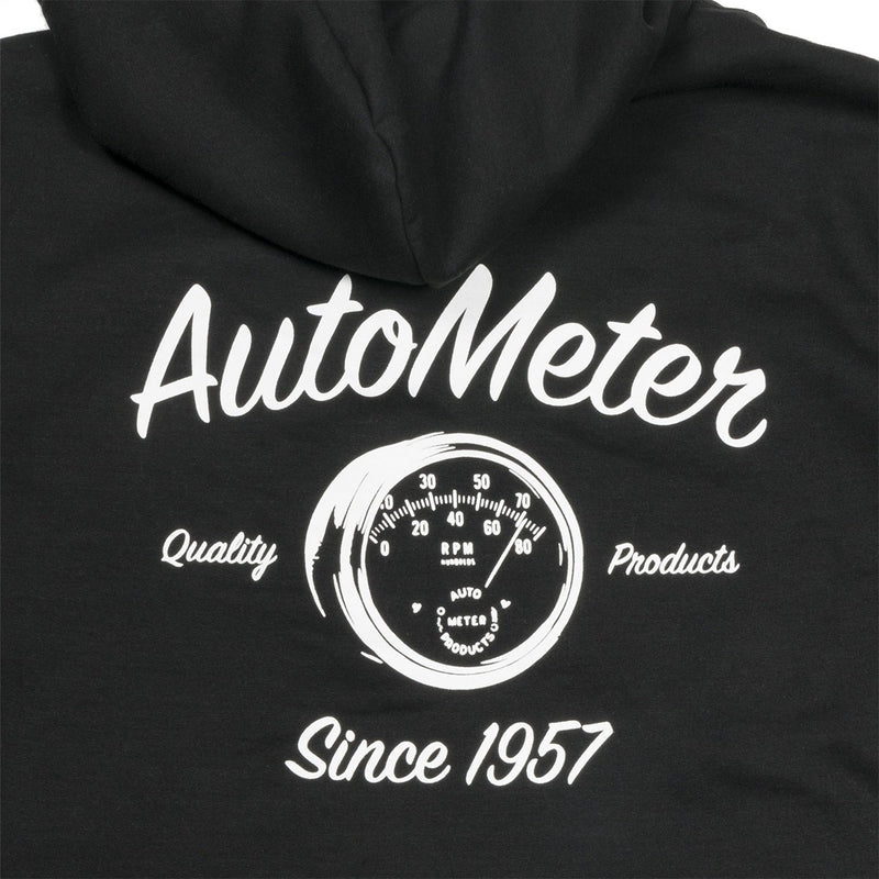 Zip Hoodie AutoMeter 0448M, Medium Adult, Black, Vintage