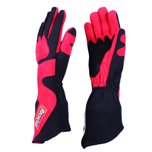 358 Series RaceQuip Gloves, Driving, SFI 3.3/5, Double Layer, Nomex, Red/Black, 2X-Large, Pair