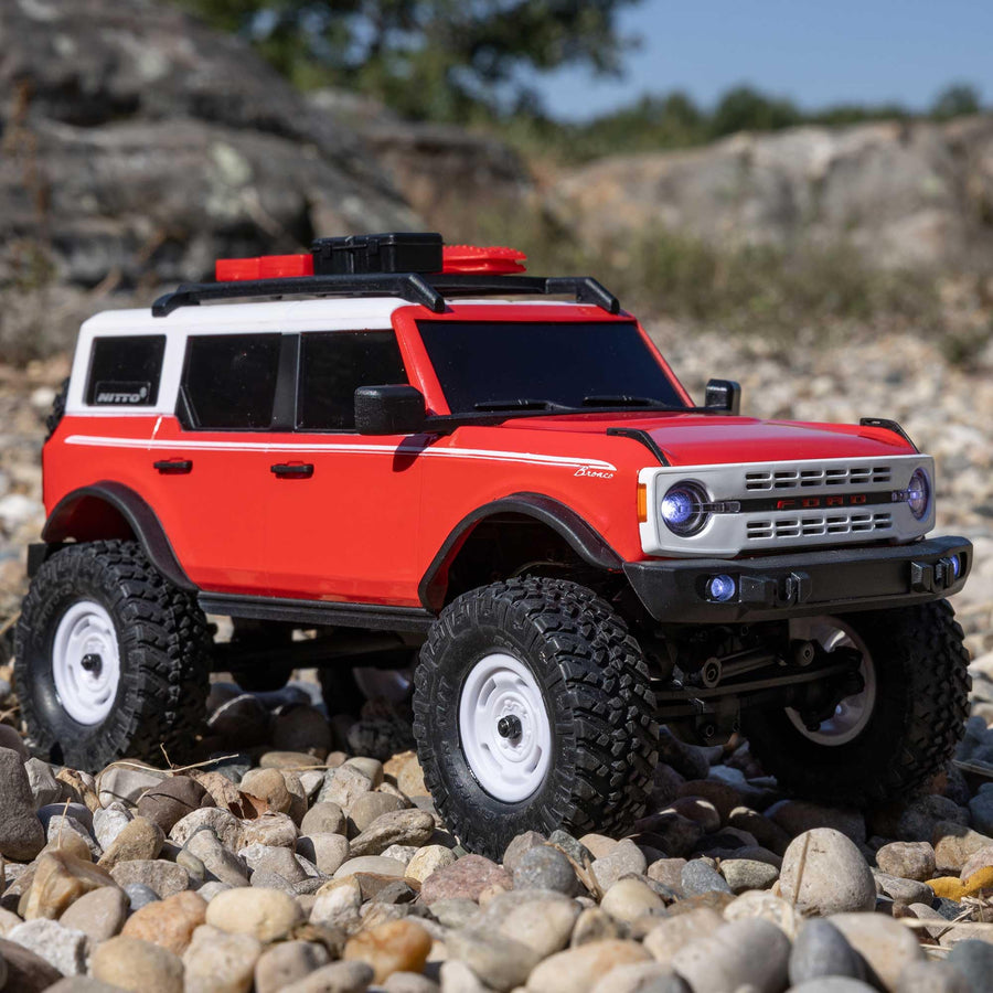 Axial RC Truck 1/24 SCX24 Heritage Edition Ford Bronco 4X4 RTR Brushed Rock Crawler (Battery & Charger Included), Red, AXI00006V2T6