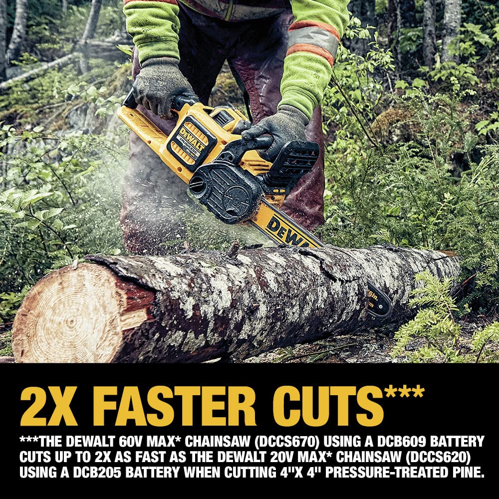 Brushless Chainsaw Kit DEWALT FLEXVOLT 60V MAX* (2.0 Ah) (DCCS670T1)