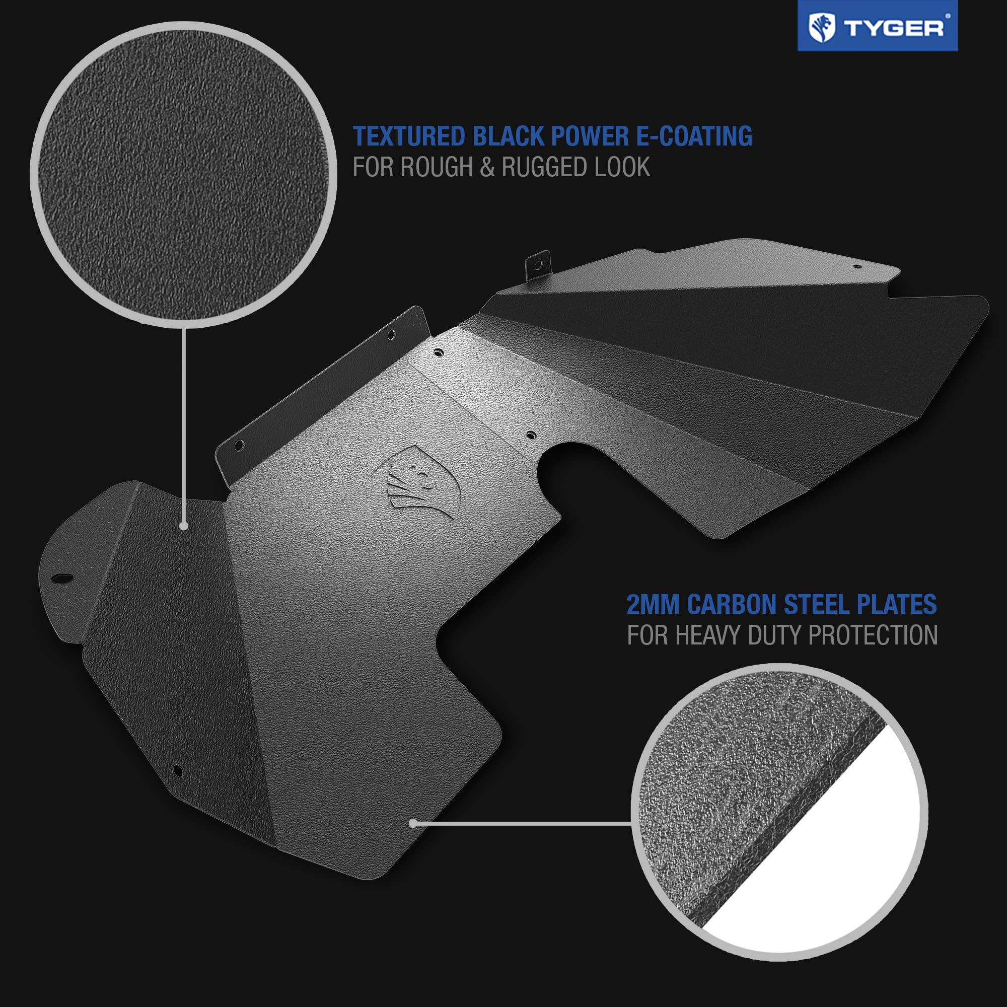 Tyger Auto Compatible Front Inner Fender Liner with 2007-2018 Jeep Wrangler JK | Carbon Steel | Not for JL | TG-FL6J46018