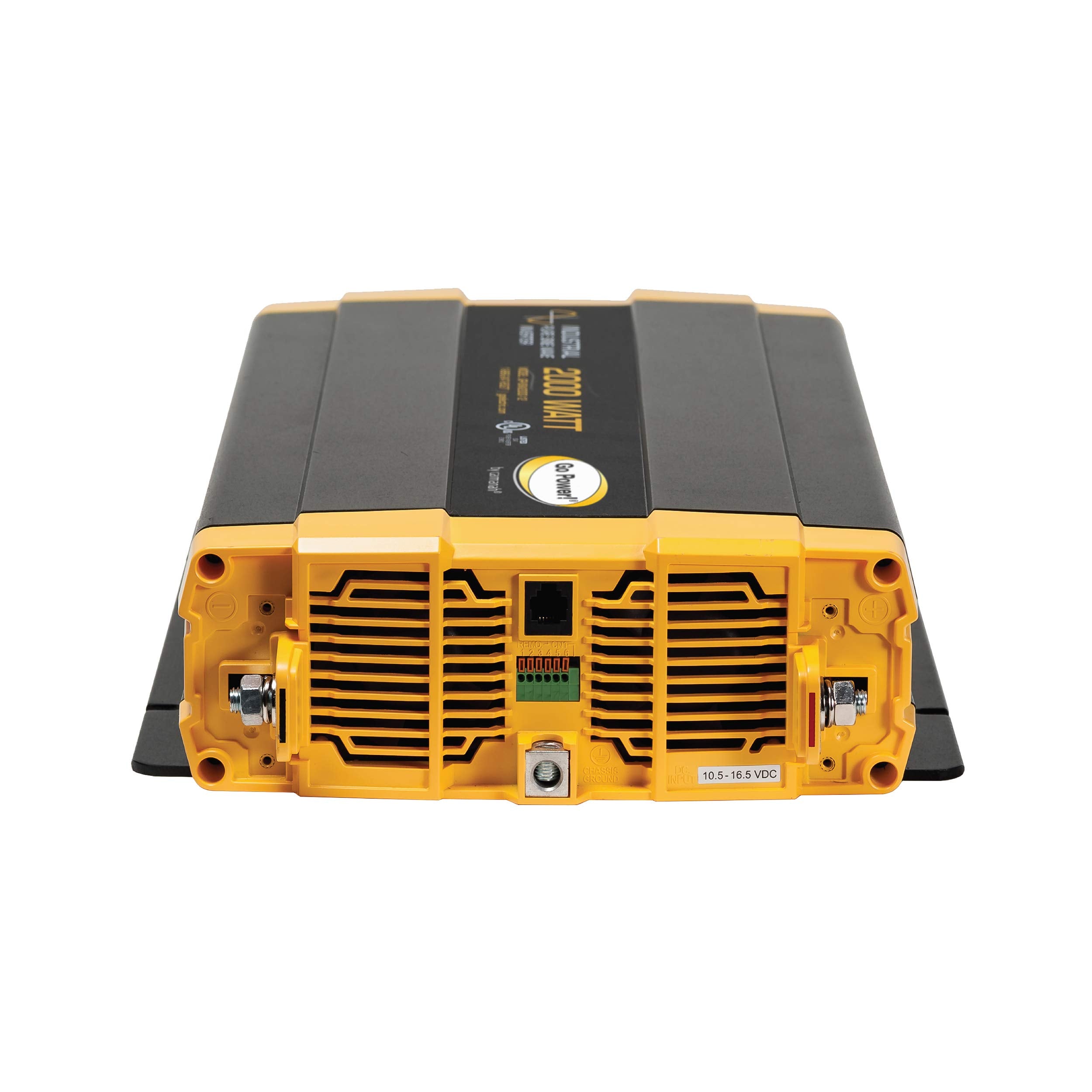 Go Power GP-ISW2000-12 Inverter Pure Sine Wave, 2000W Continuous 4000W Surge, 12V to 120V Power Converter, Slim Design, Two 20A GFCI Outlets, Industrial Use, 2-Year Coverage
