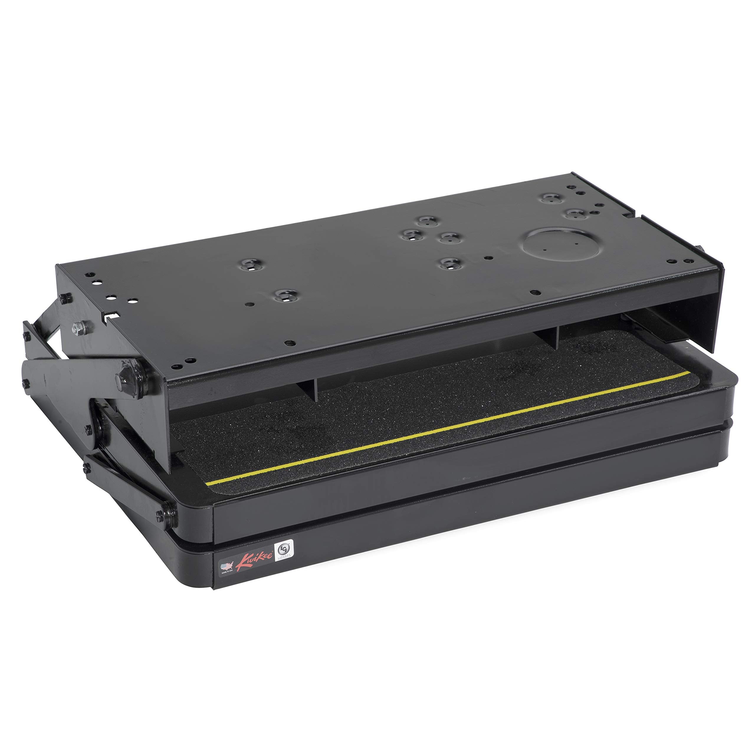 32 Series Kwikee Electric Step Frame Assembly for RV, Travel Trailers, and Motorhomes, Hidden Light, 8.5" Step Rise, Anti-Slip Surface, Heavy-Gauge Steel Construction - 3722618