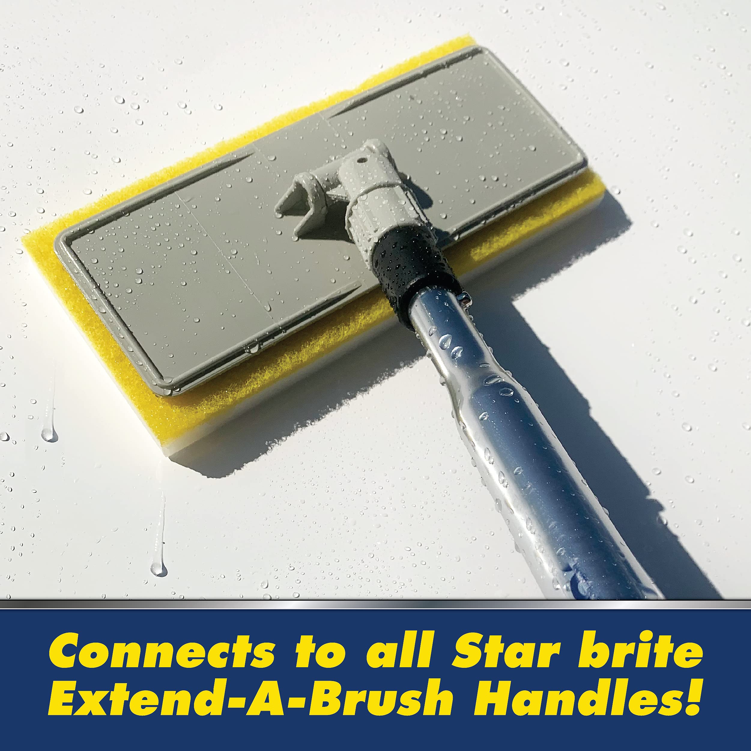 Ultimate Magic Sponge STAR BRITE + Scrub XTEND - Dual Articulating Flex Head, Ideal for Pool, Spa, RV, Boat, and Home, Connects to Extend-A-Brush Handles (041010)