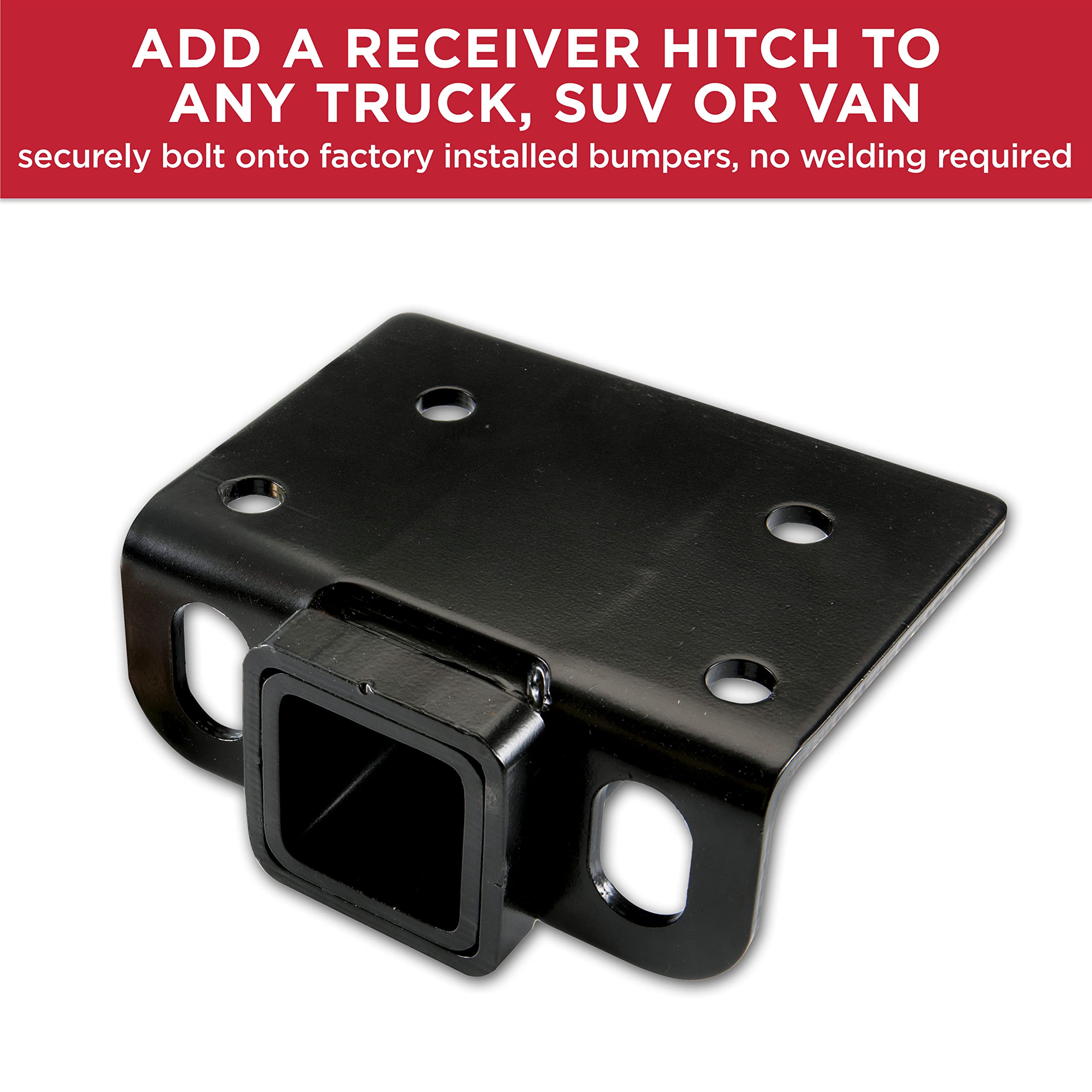 Class II TOWSMART, 2 in. Steel Step Bumper Receiver Hitch, 3,500 lb. Capacity