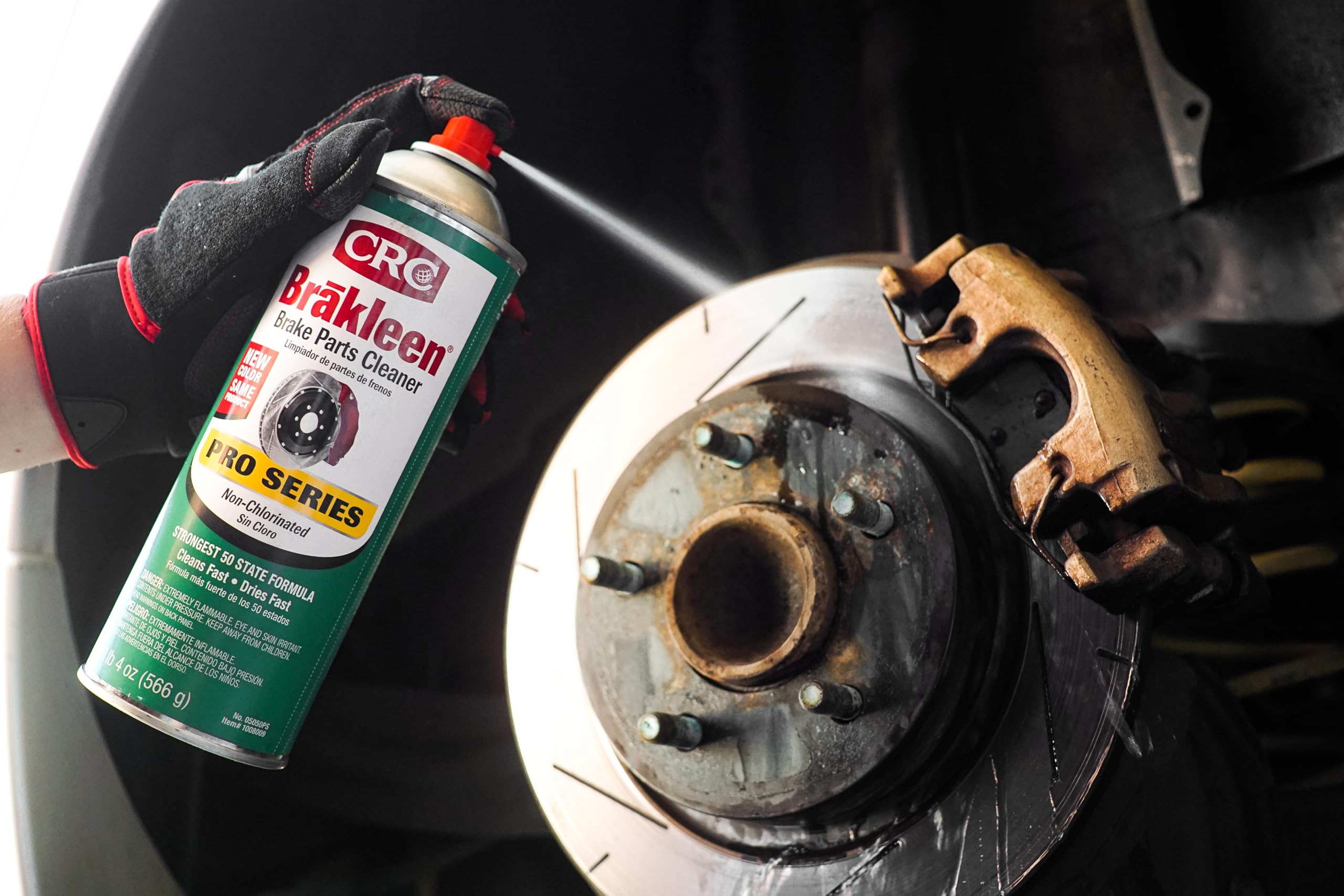 Brake Cleaner Spray CRC Brakleen 1003663 BPC Pro Series Non-Chlorinated 50 State Formula, 20 oz, [1 Pack]