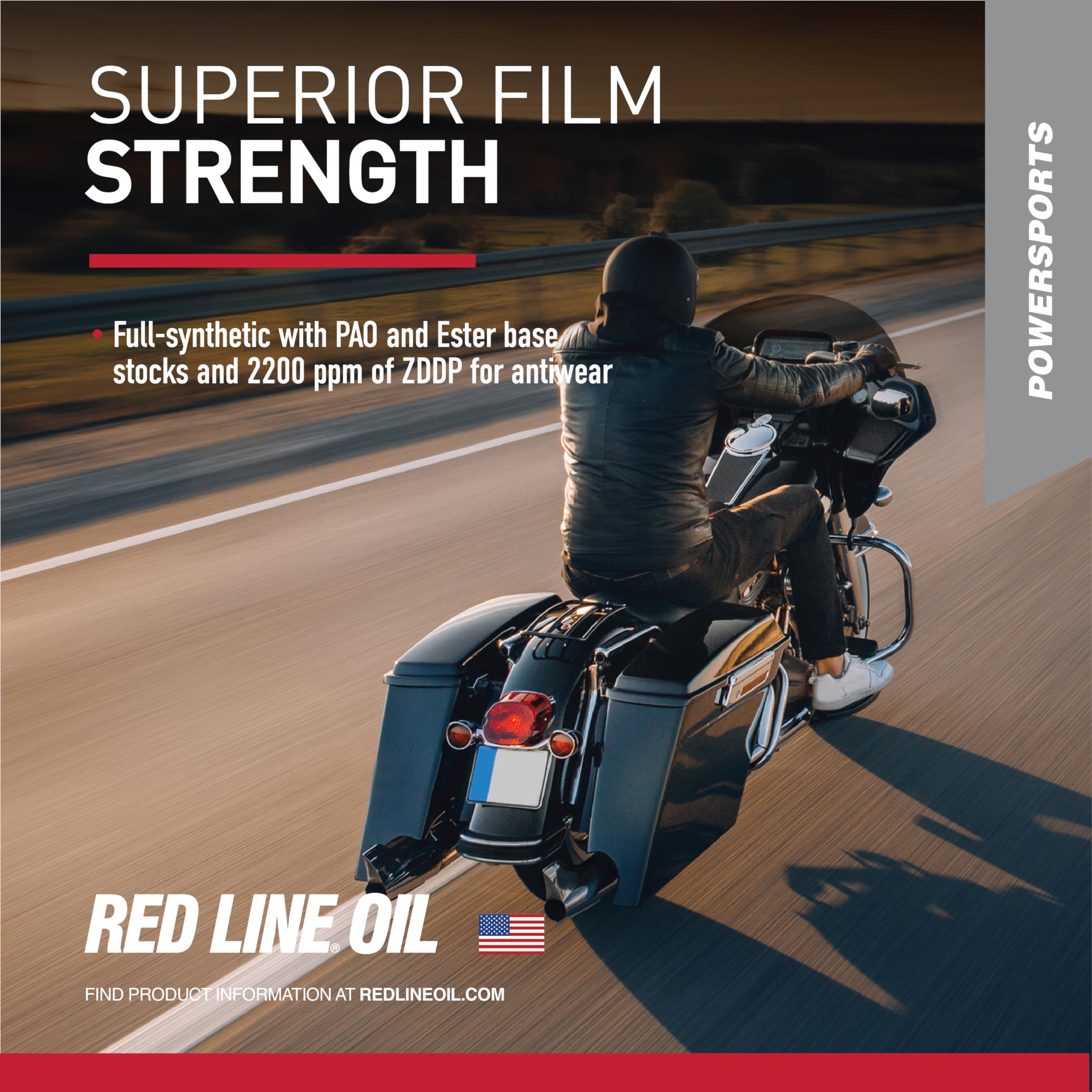 20W50 Red Line Motorcycle Oil Synthetic - Quart