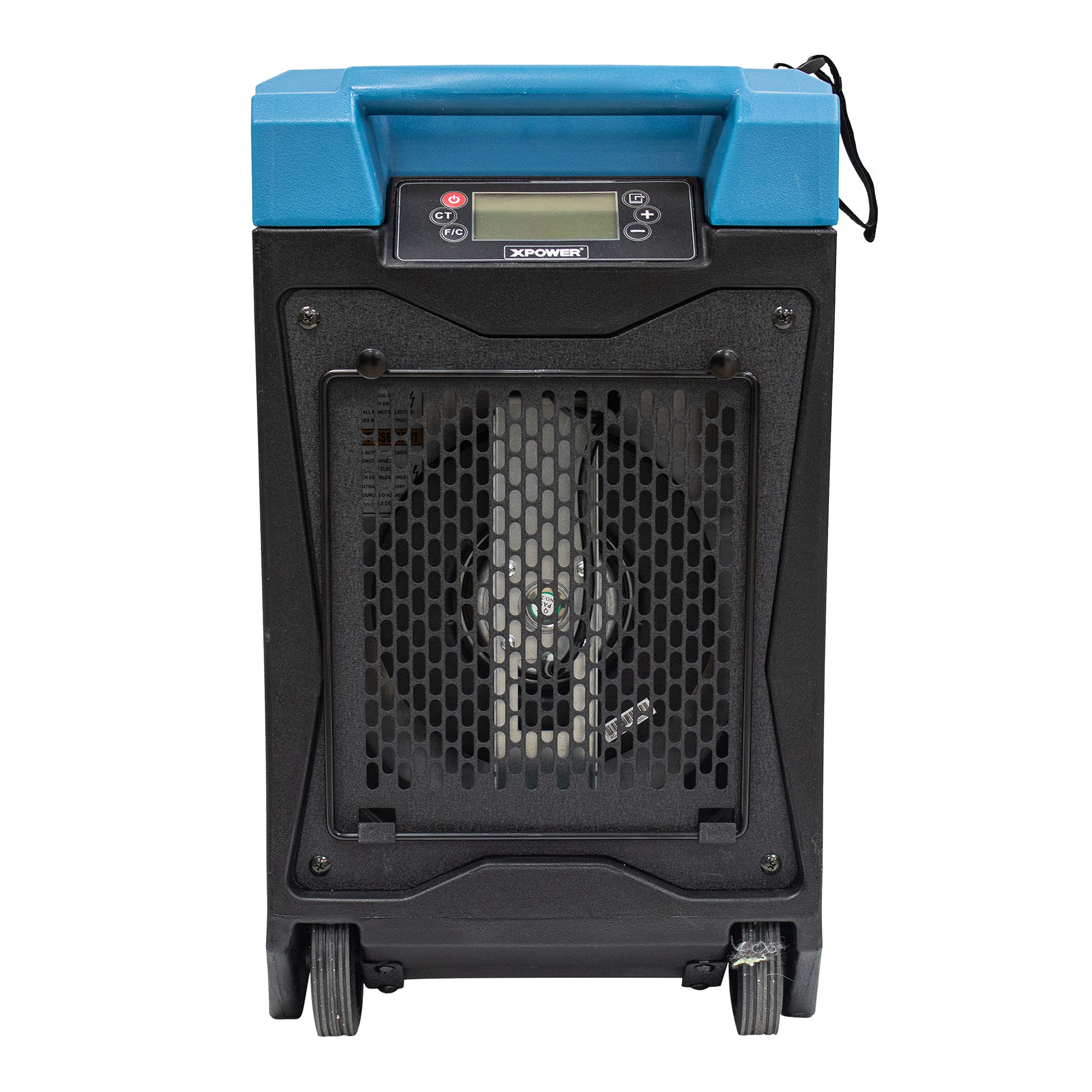 XD-85L2 XPOWER 145-Pint LGR Commercial Dehumidifier with Automatic Purge Pump, Drainage Hose, Handle and Wheels for Water Damage Restoration, Clean-up Flood, Basement, Mold, Mildew (Blue)