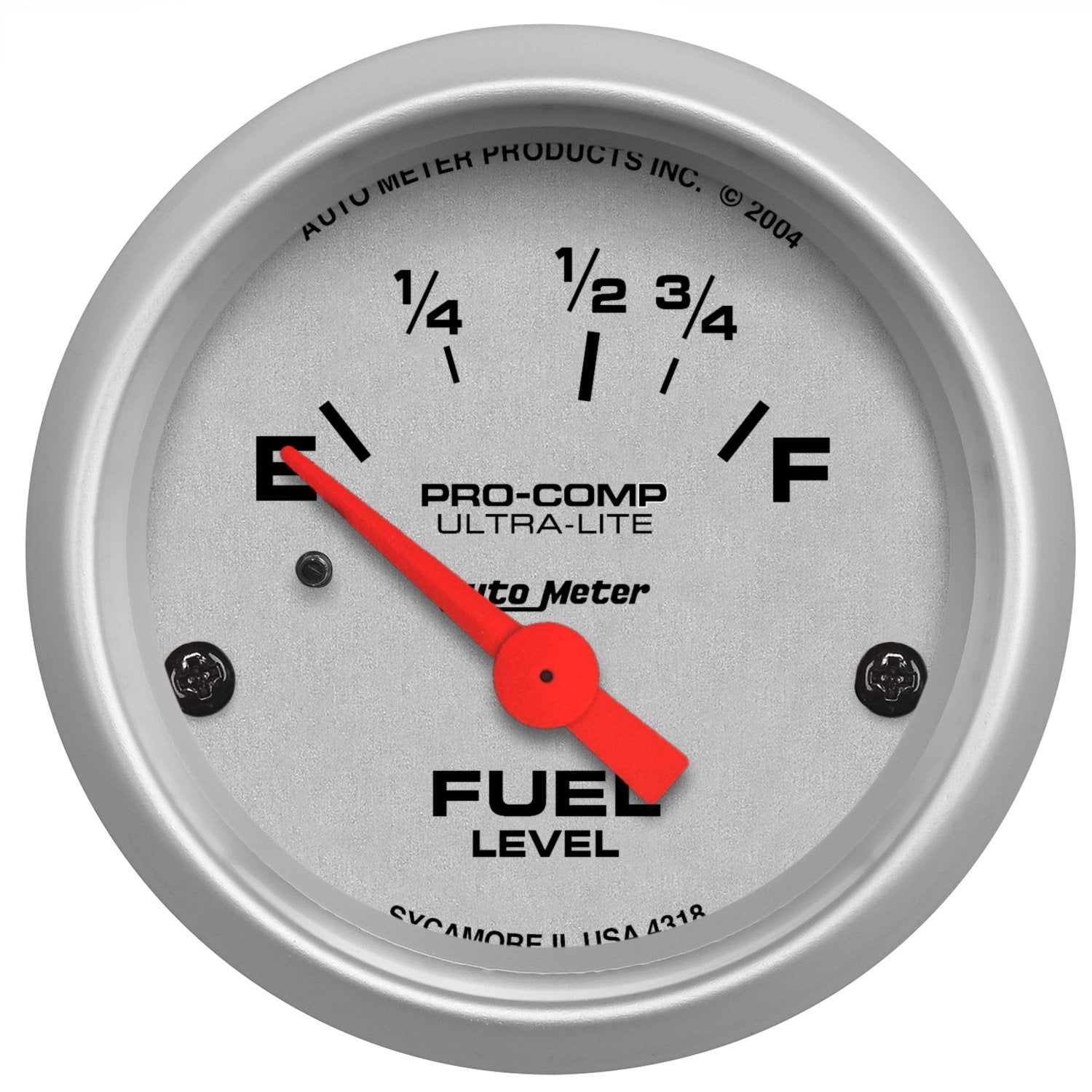 Ultra-Lite AUTO METER 4318 Electric Fuel Level Gauge, Regular