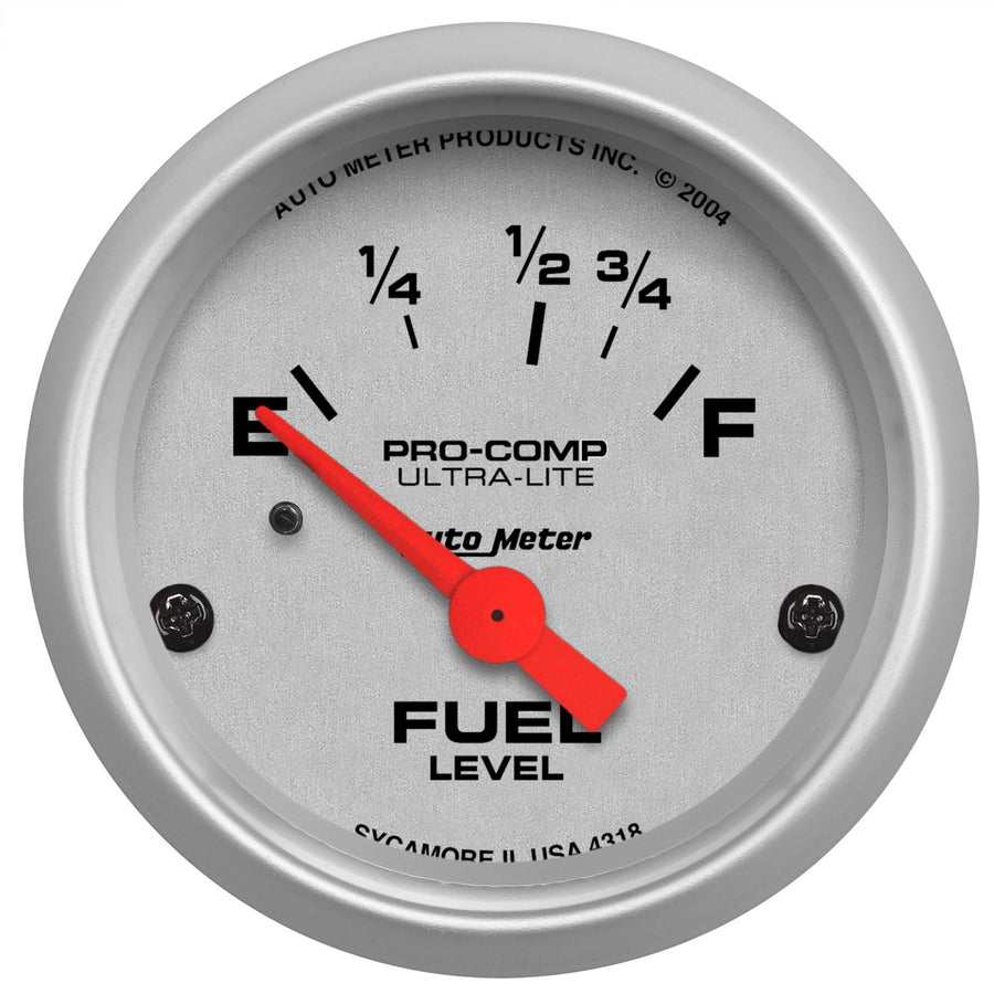 Ultra-Lite AUTO METER 4318 Electric Fuel Level Gauge, Regular