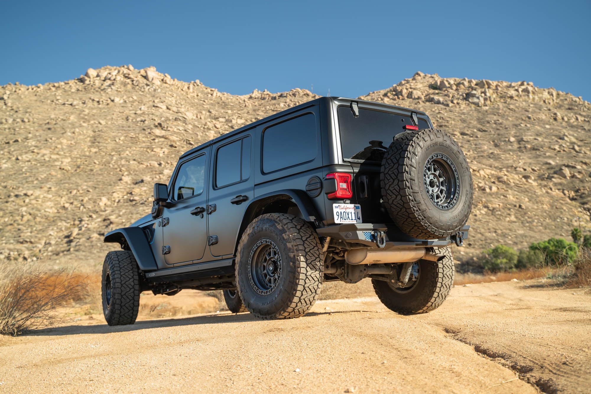 MTO Series Rear Bumper Spare Tire Swing Gate DV8 Offroad for the 2018-2025 Jeep Wrangler JL | Single Action Swing Gate | Compatible with our MTO Series Steel Wrangler Rear Bumper