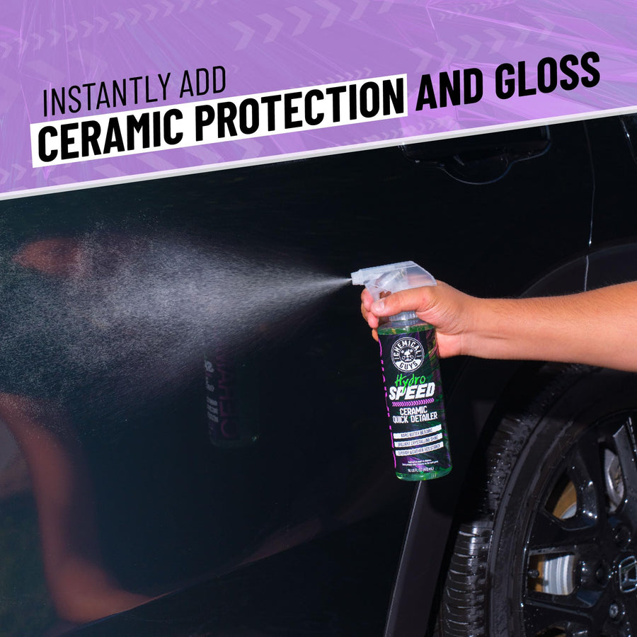 Chemical Guys HydroSpeed Quick Detailer Ceramic Spray - SiO2 Shine Car Detailer Spray for Cars, Trucks, SUVs, Motorcycles and RVs, Boosts Gloss, Hydrophobic Protection and Slickness, 128 oz