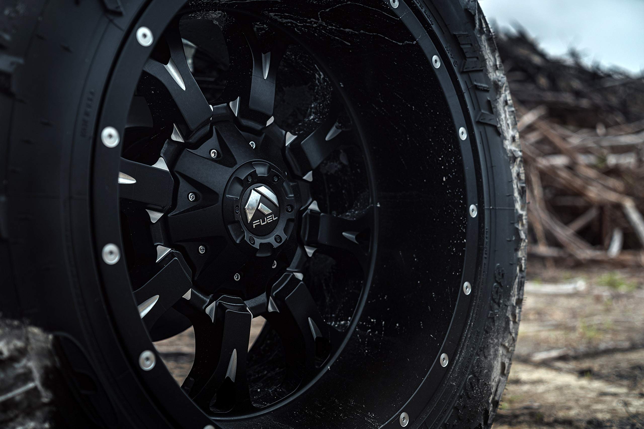 D517 Fuel Krank Black Wheel with Painted and tpms (18 x 9. inches /8 x 170 mm, 1 mm Offset)