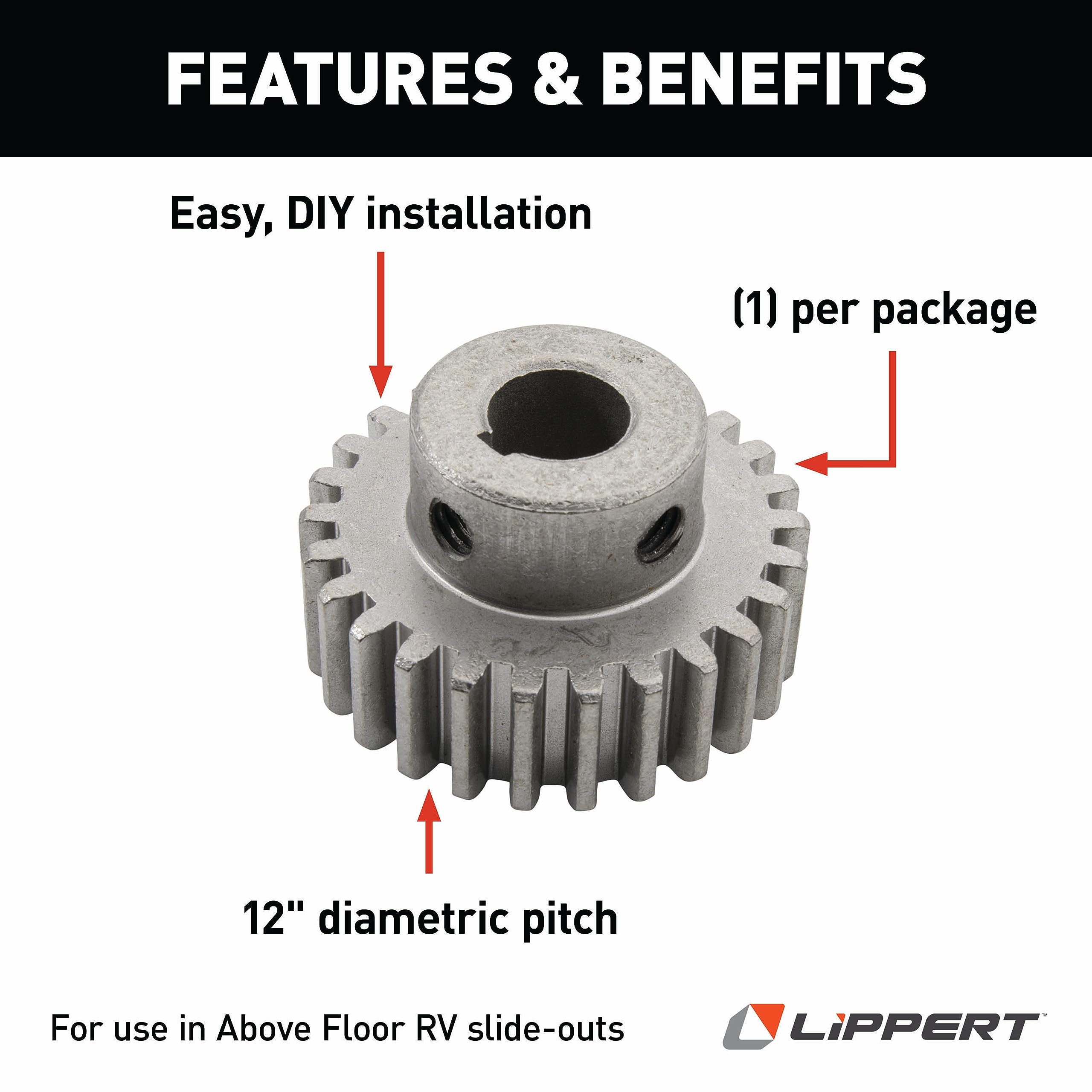 26 Tooth Lippert Components Crown Gear - 12 DP/14.5 PA