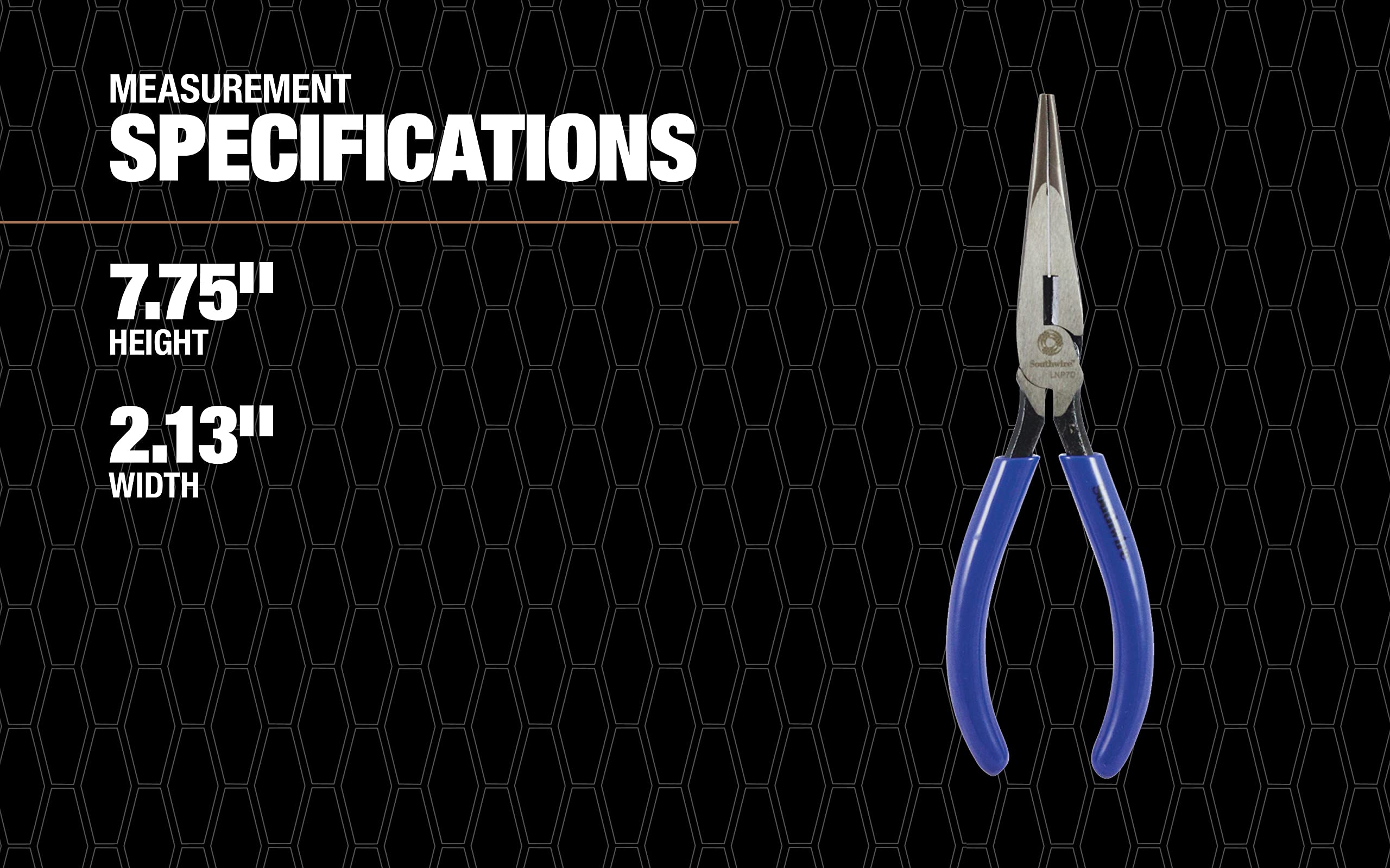 Long-Nose Southwire LNP7D Pliers with Side Cutter and Dipped Handles; 7-Inch