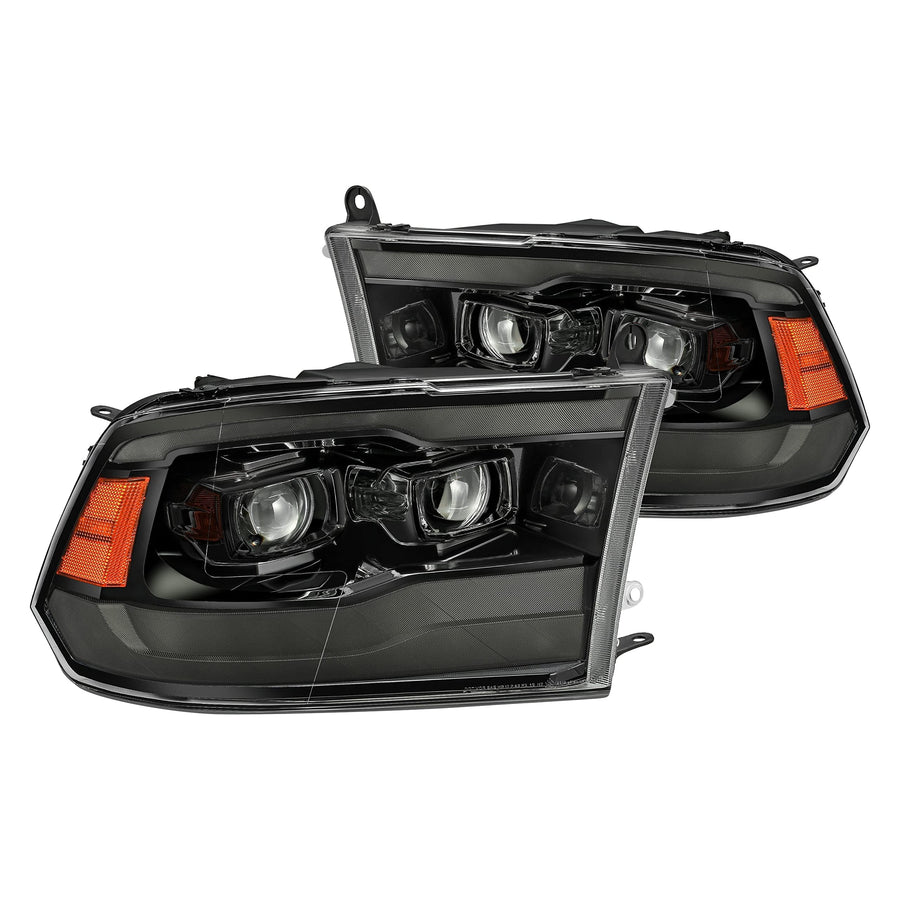 09-18 Dodge Ram 1500 AlphaRex (880542) PRO-Series Projector Headlights Plank Style Alpha Blk w/Seq Signal/DRL