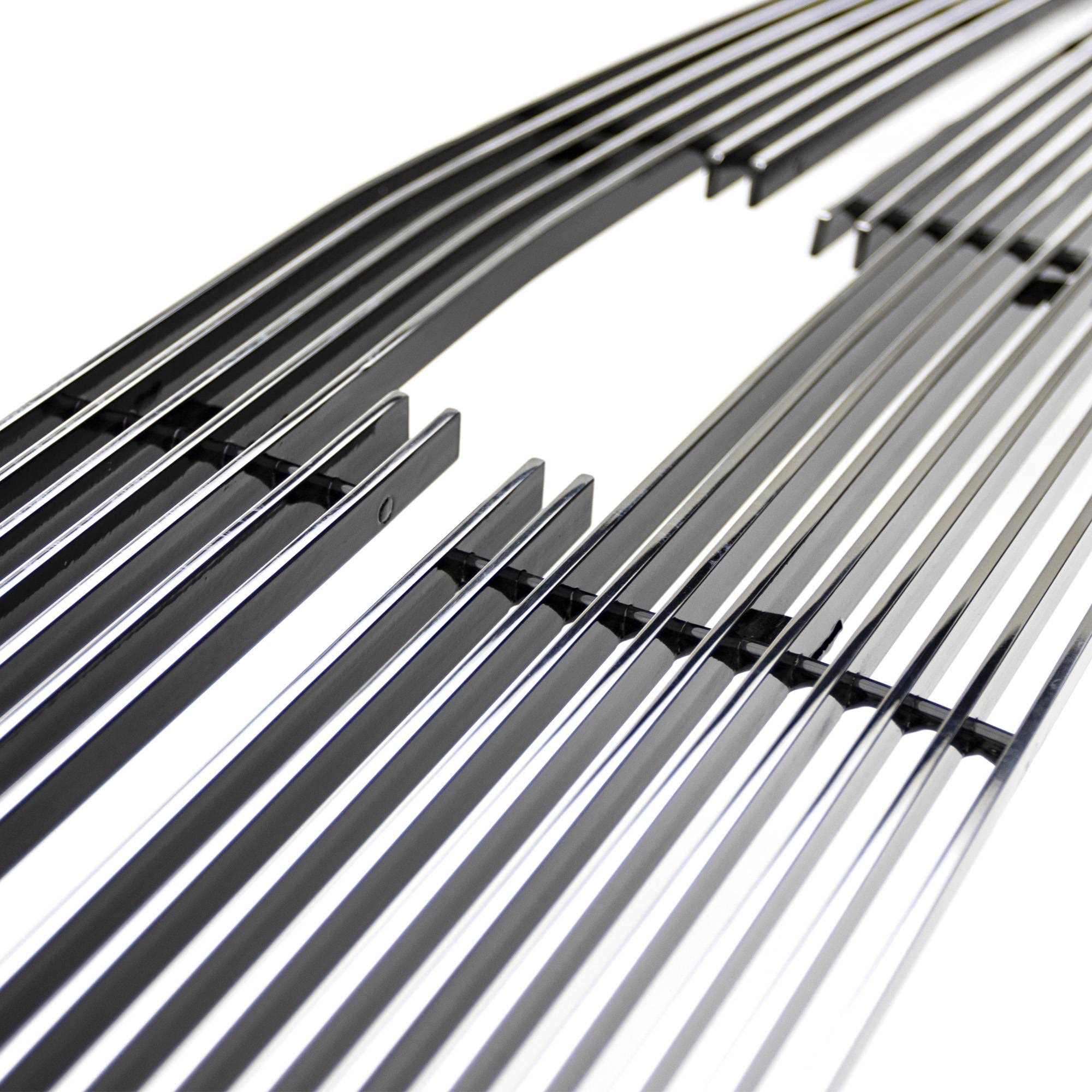 Billet Series Grille Compatible with T-Rex Silverado for Chevrolet, Horizontal Aluminum Polished 2 Pc Overlay Grille