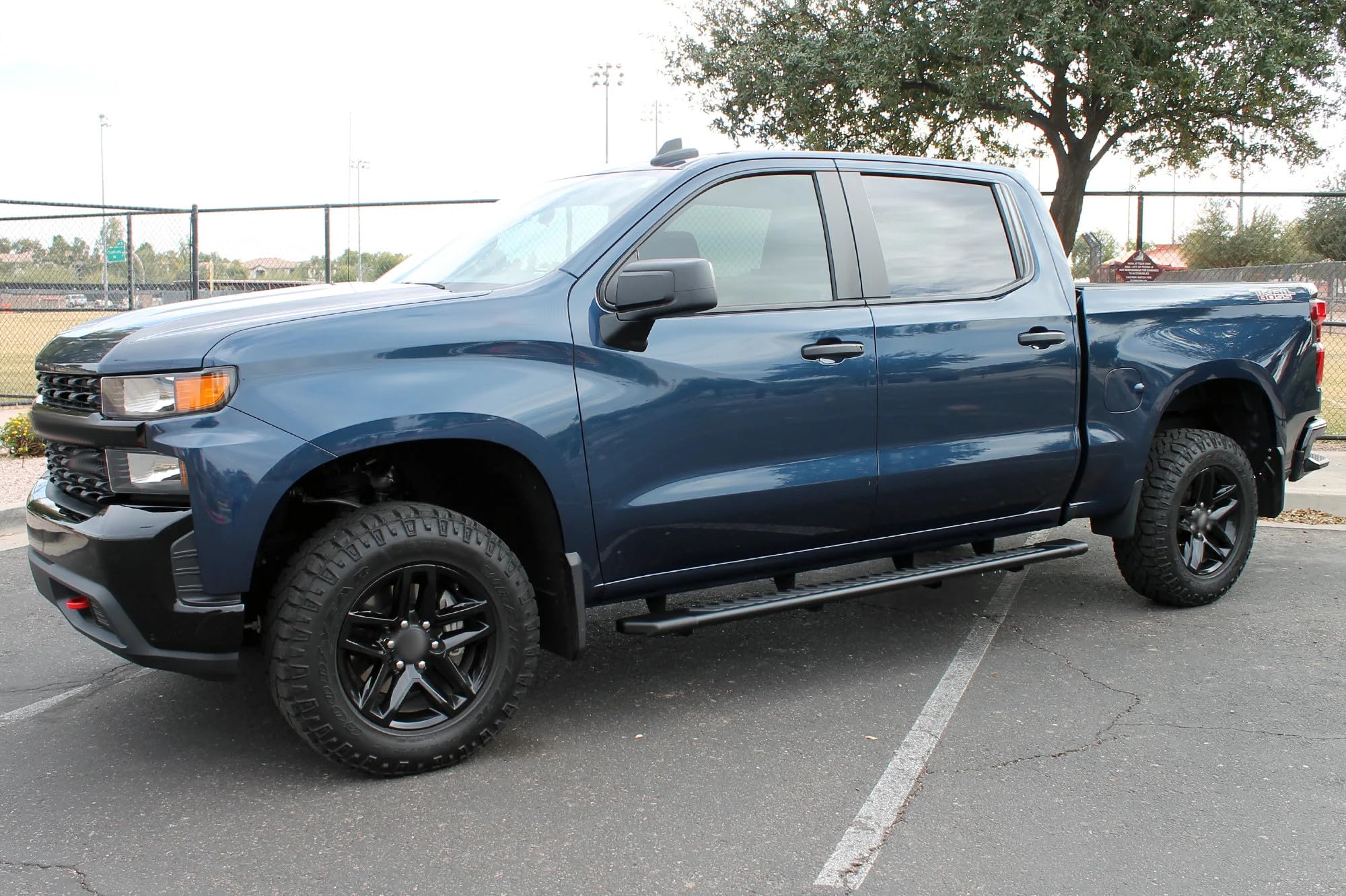 Raptor Series Running Boards 5in OEM Style Full Tread Black Aluminum Steps Compatible with 2004-2024 Titan King/Extended cab